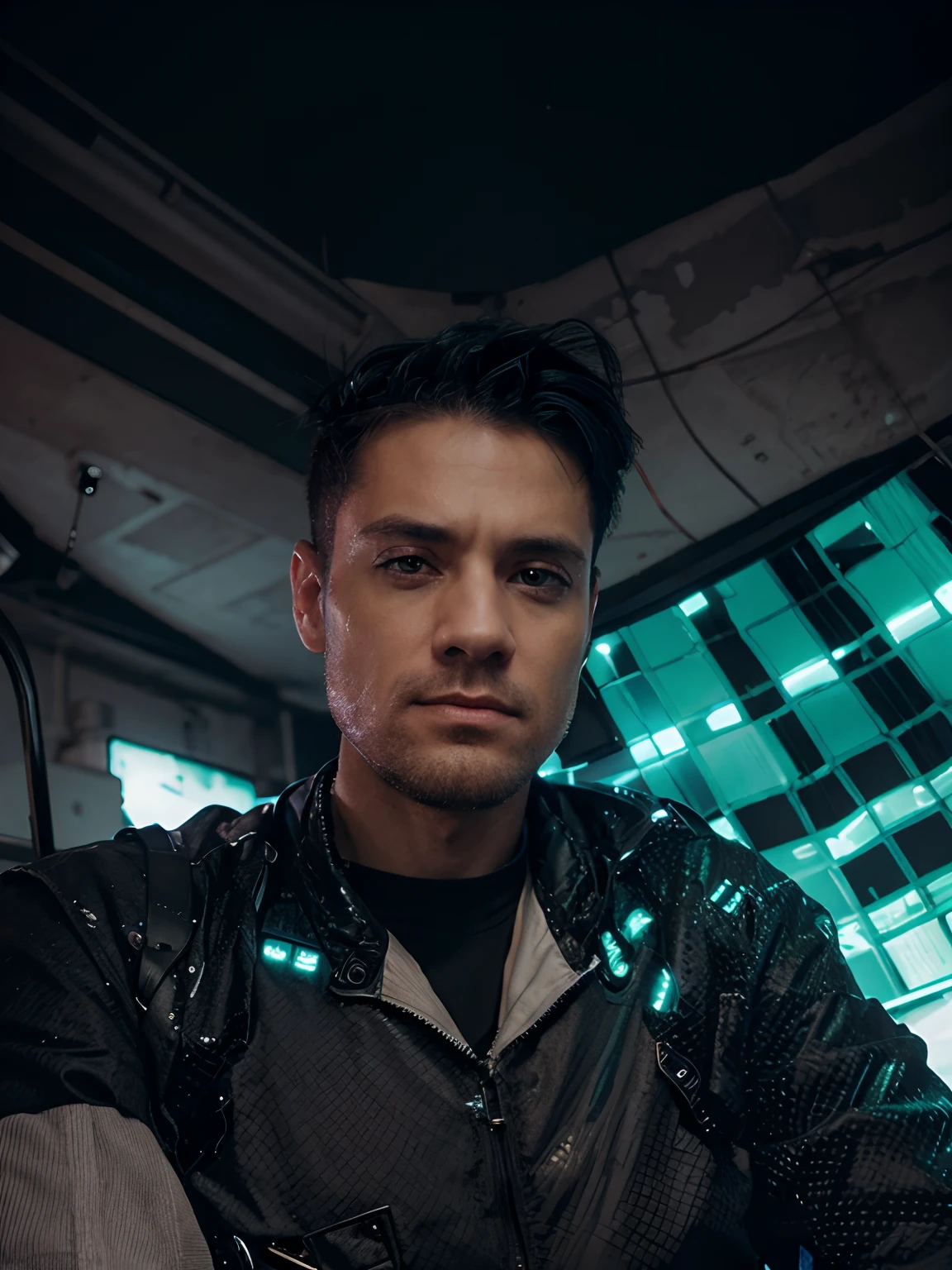 Change background cyberpunk by. realiststic face.8k