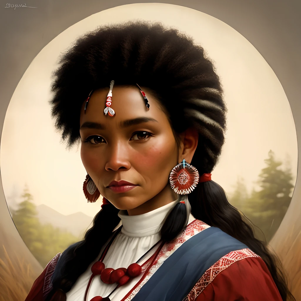 Black and cherokee woman