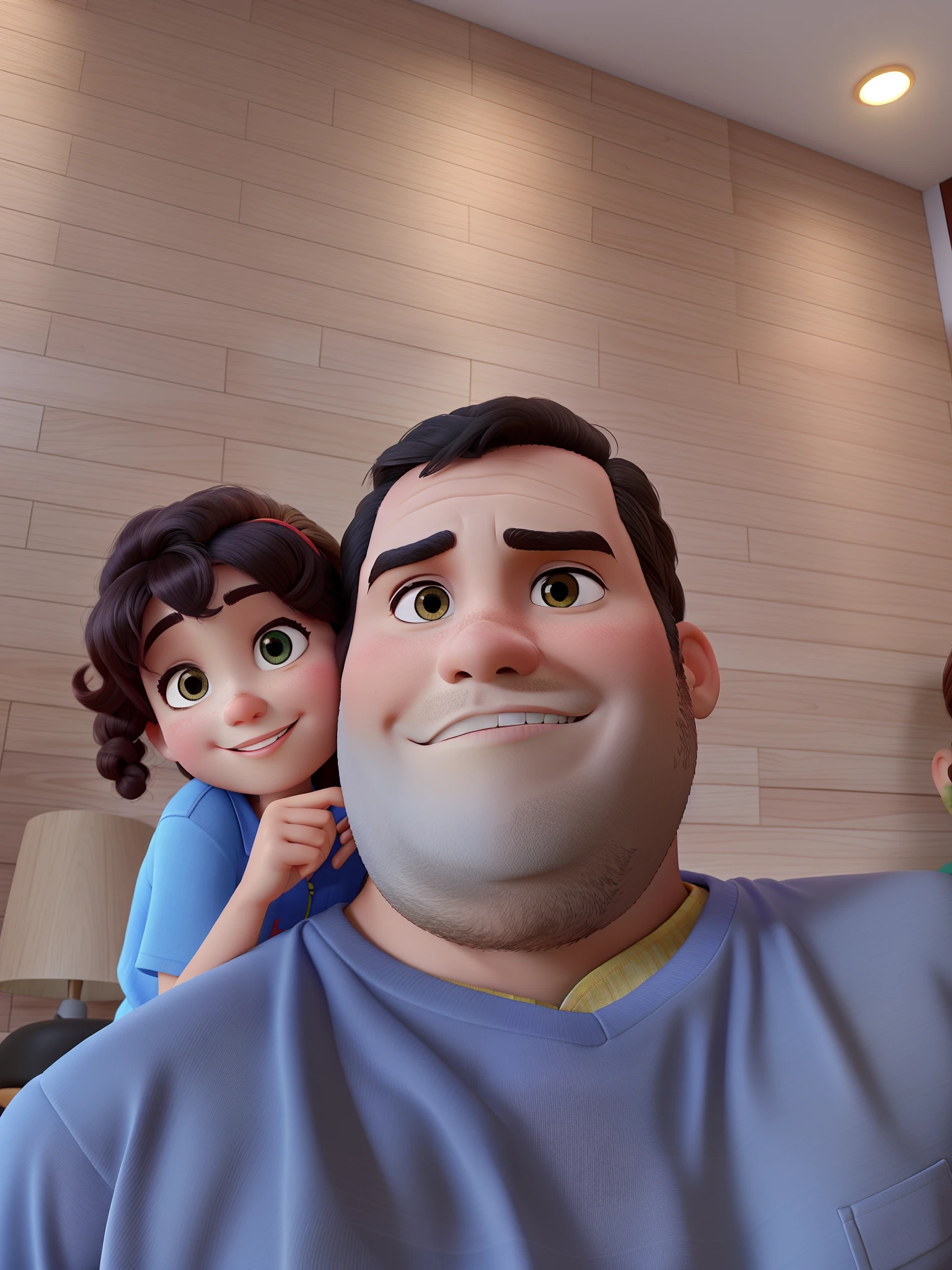 Pai e filha, estilo Pixar, melhor resultado