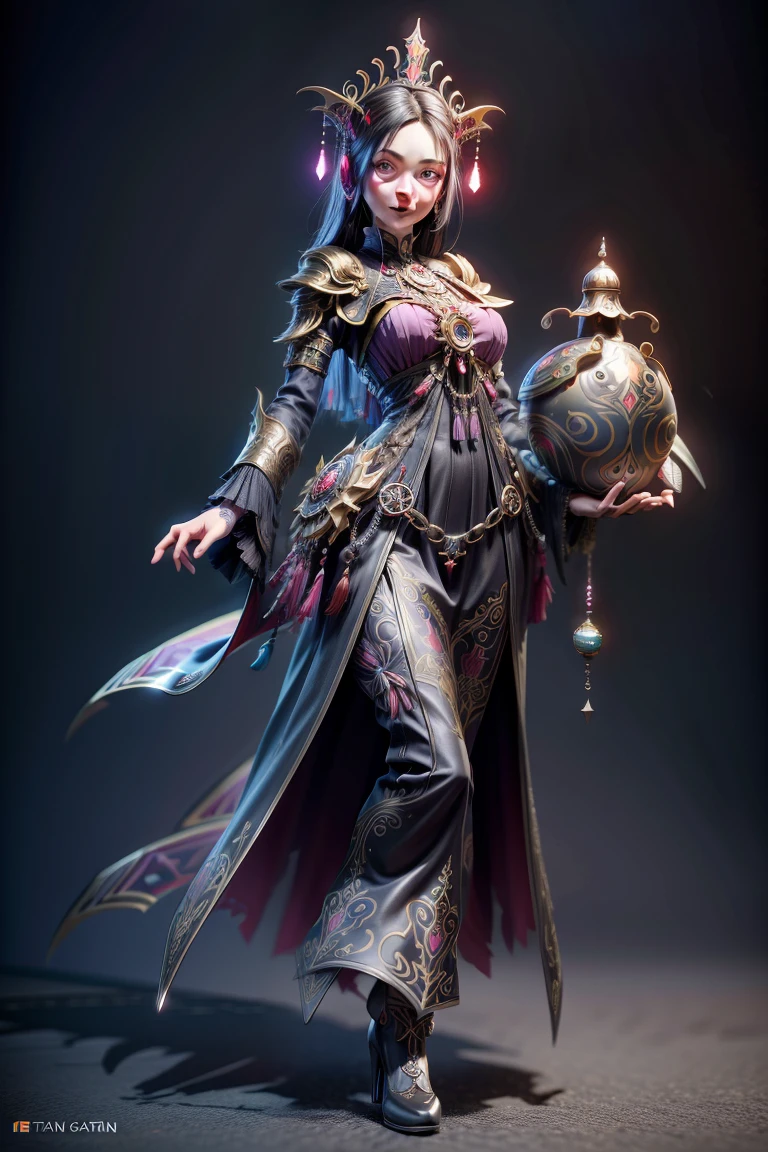 a colorful crow wearing a outsuit in gothic city by artgerm, h. r. giger and beksinski, highly detailed, vibrant, production cinematic character render, ultra high quality model, futuristicsteampunk machine, metal hands, little details, medieval style, RPG, 4k, hiperrealista. round metal body, long arms, strong, strong hands, medieval landscape, an extremely quirky, surreal, delightful image showing a heavily armed., sf, intricate artwork masterpiece, ominous, matte painting movie poster, golden ratio, trending on cgsociety, intricate, epic, trending on artstation, by artgerm, h. r. giger and beksinski, highly detailed, vibrant, production cinematic character render, ultra high quality model