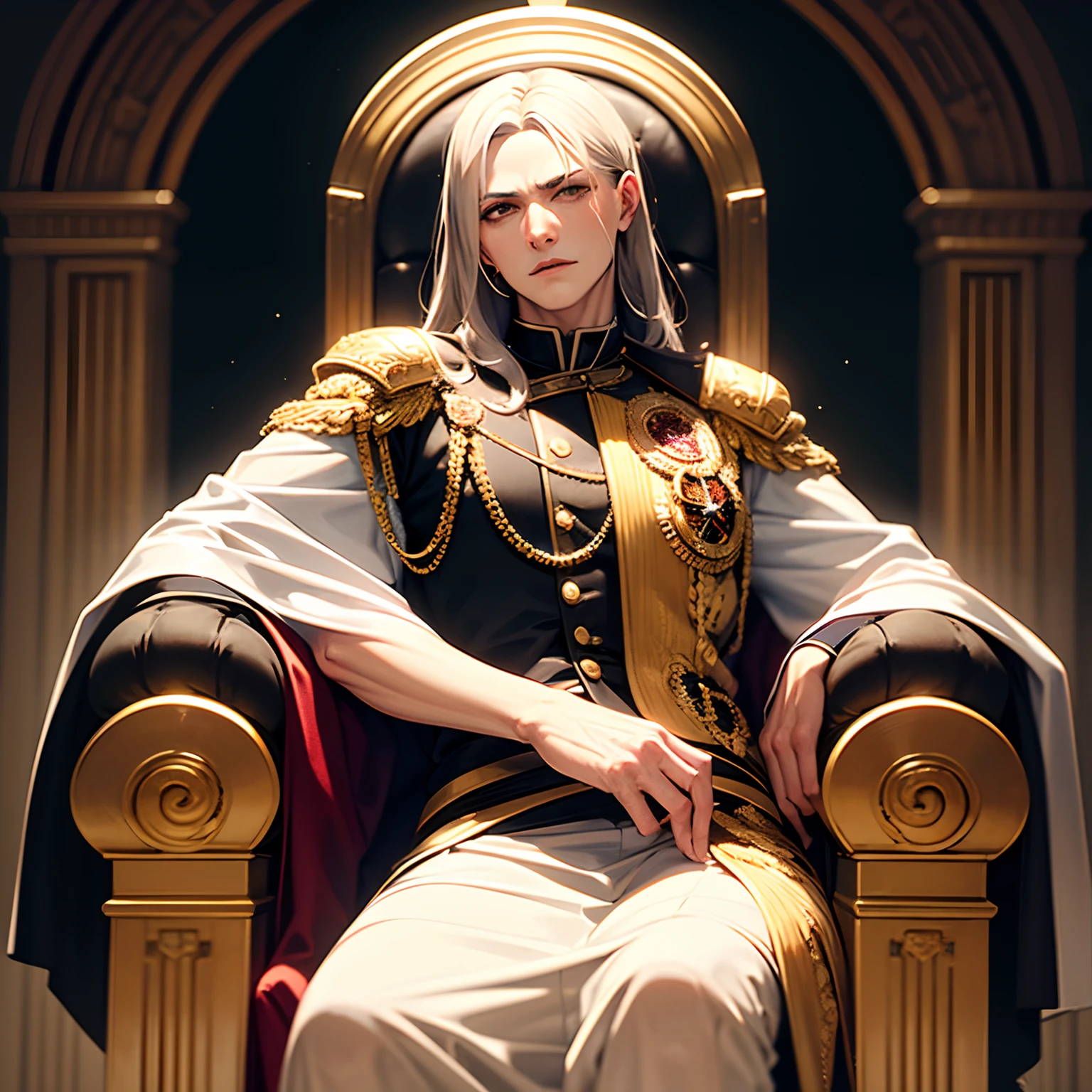 Immortal man on throne