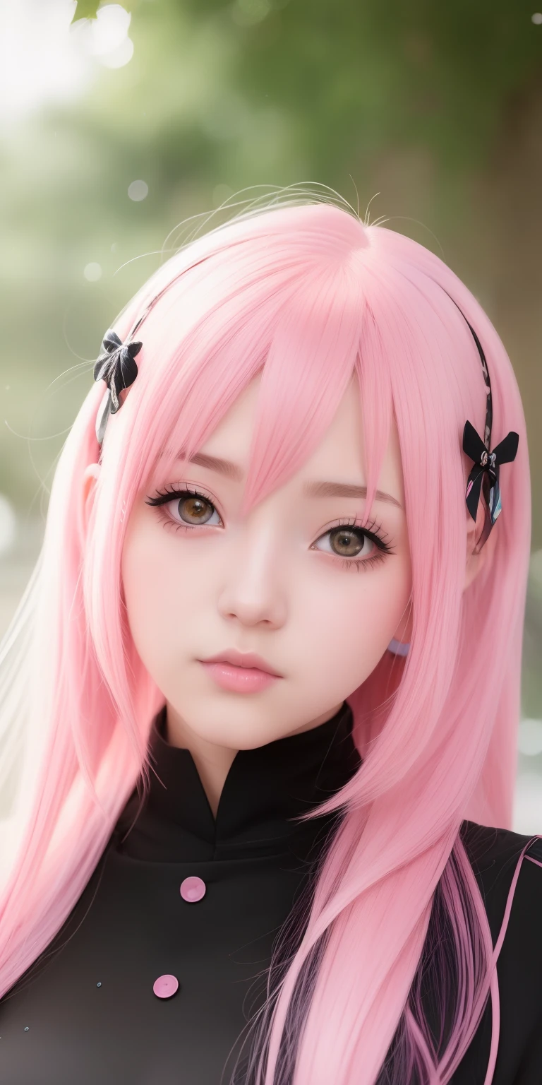 Anime girl with pink hair and a bow in her hair, kawaii retrato realista, Guweiz, portrait of magical young girl, personagem bonito, estilo de arte bonito, anime moe artstyle, character art of maple story, retrato bonito, retrato bonito da menina do anime, Retrato de um pequeno personagem, Arte no estilo de Guweiz, splash arte anime loli