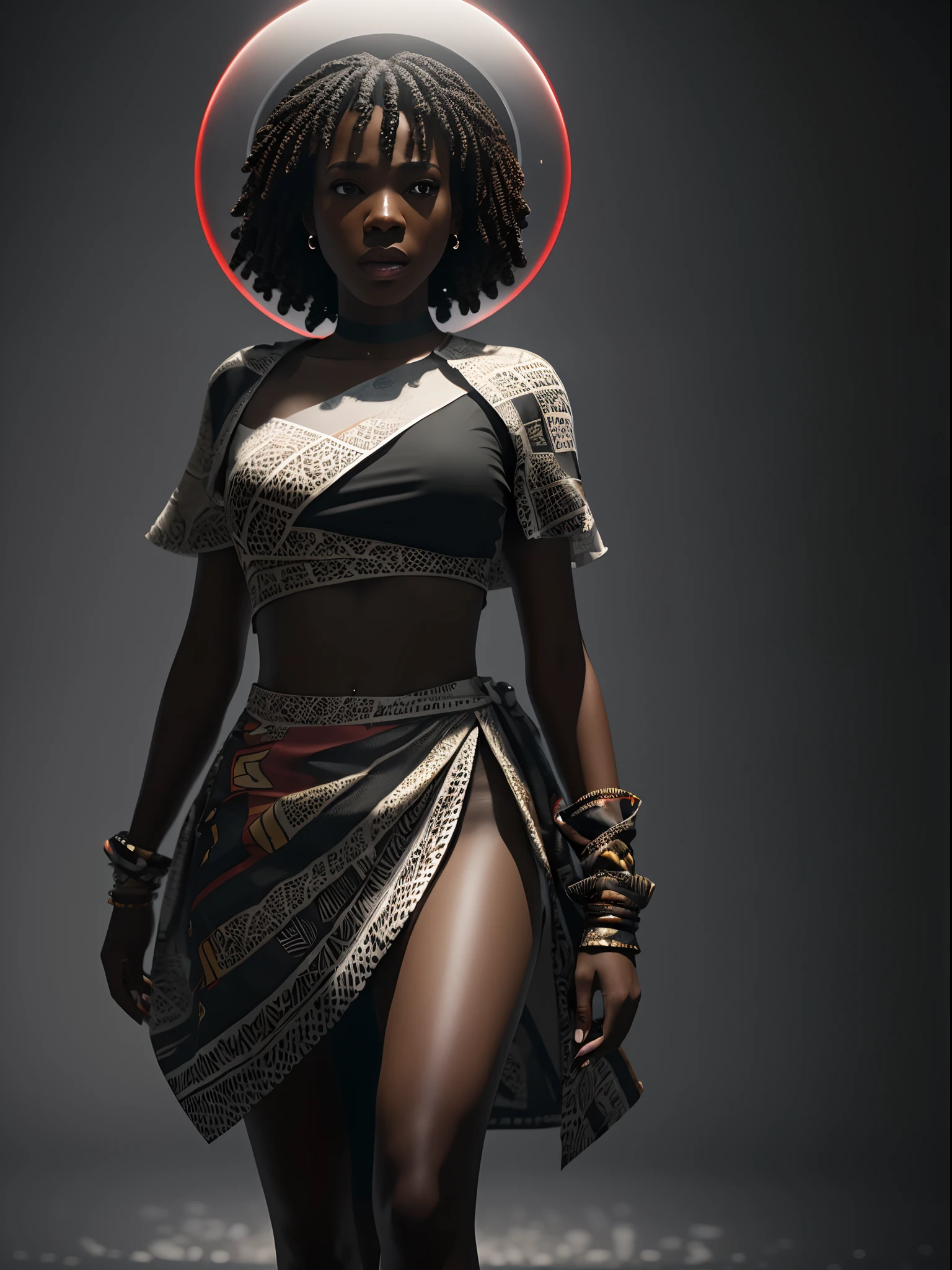 Editorial, a dark skin woman wearing a shawl and scarf, editorial Photography, deep melanin, depth of feild, intimate photography, colors: coastal, hips: wide, trapezoidal, thick --auto --s2