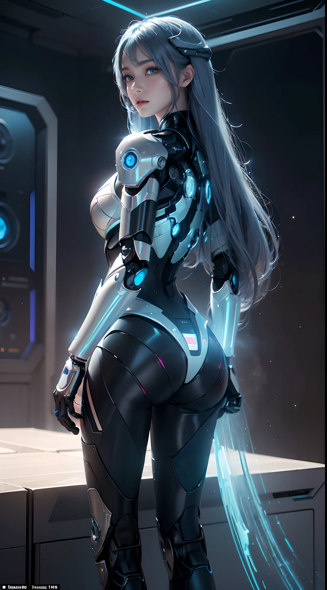 ((Best quality)), ((masterpiece)), (detailed:1.4), 3D, a beautiful cyberpunk female figure with thick hair, realístic hair, perfect ass, detailed face, light particles, pure energy chaos anti-technology, HDR (High Dynamic Range), ray tracing, NVIDIA RTX, Super-Resolution, Unreal 5, Subsurface scattering, PBR TexturingPost-processing, Anisotropic Filtering, Depth-of-field, Maximum clarity and sharpness, Multi-layered textures, Albedo and Specular maps, Surface shading, Accurate Simulation of Light-Material Interactions, Perfect Proportions, Octane Render, duotone illumination, large aperture, low ISO, white balance, rule of thirds, 8K RAW, from behind