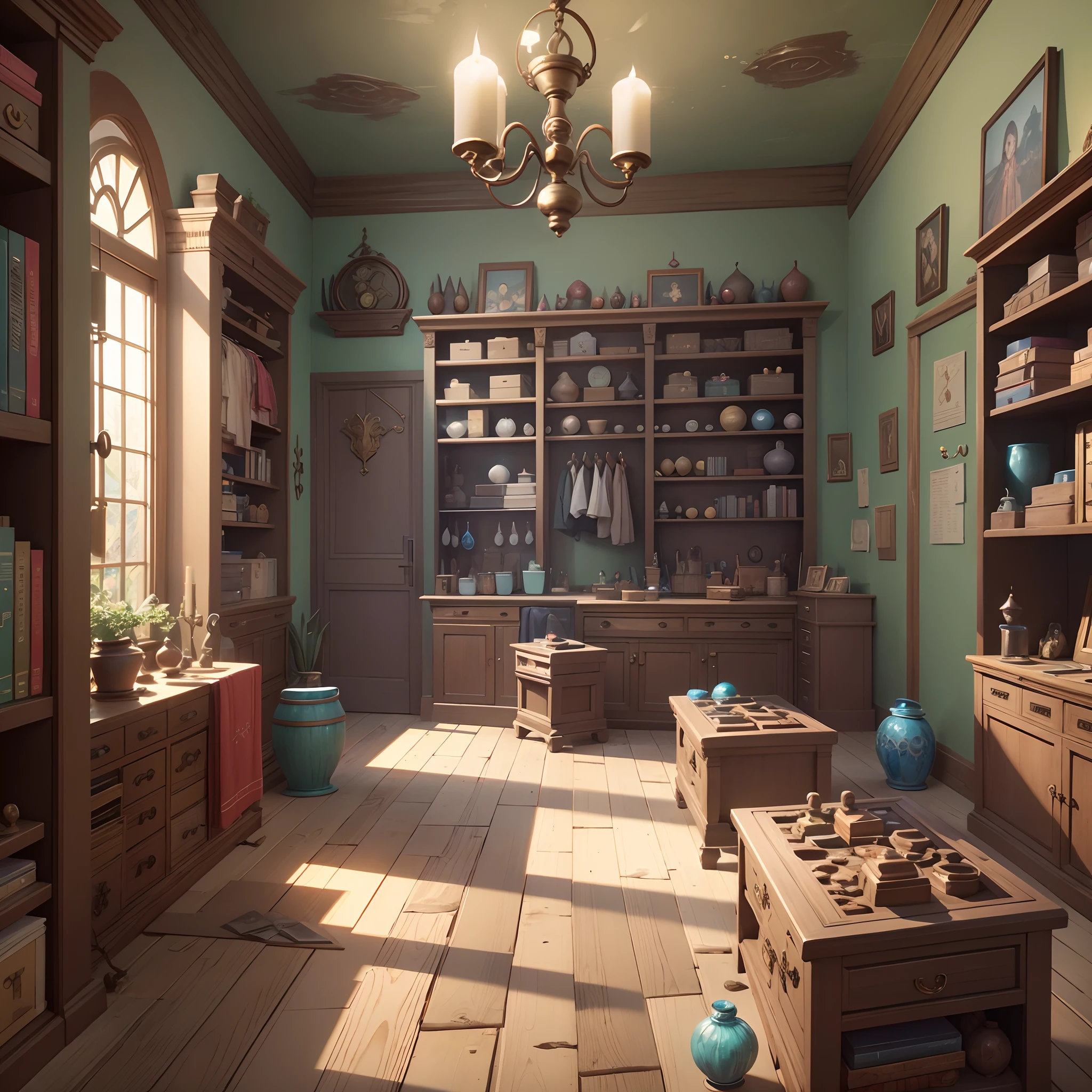 imagine an animated scene of a treasure room full of treasures --auto --s2