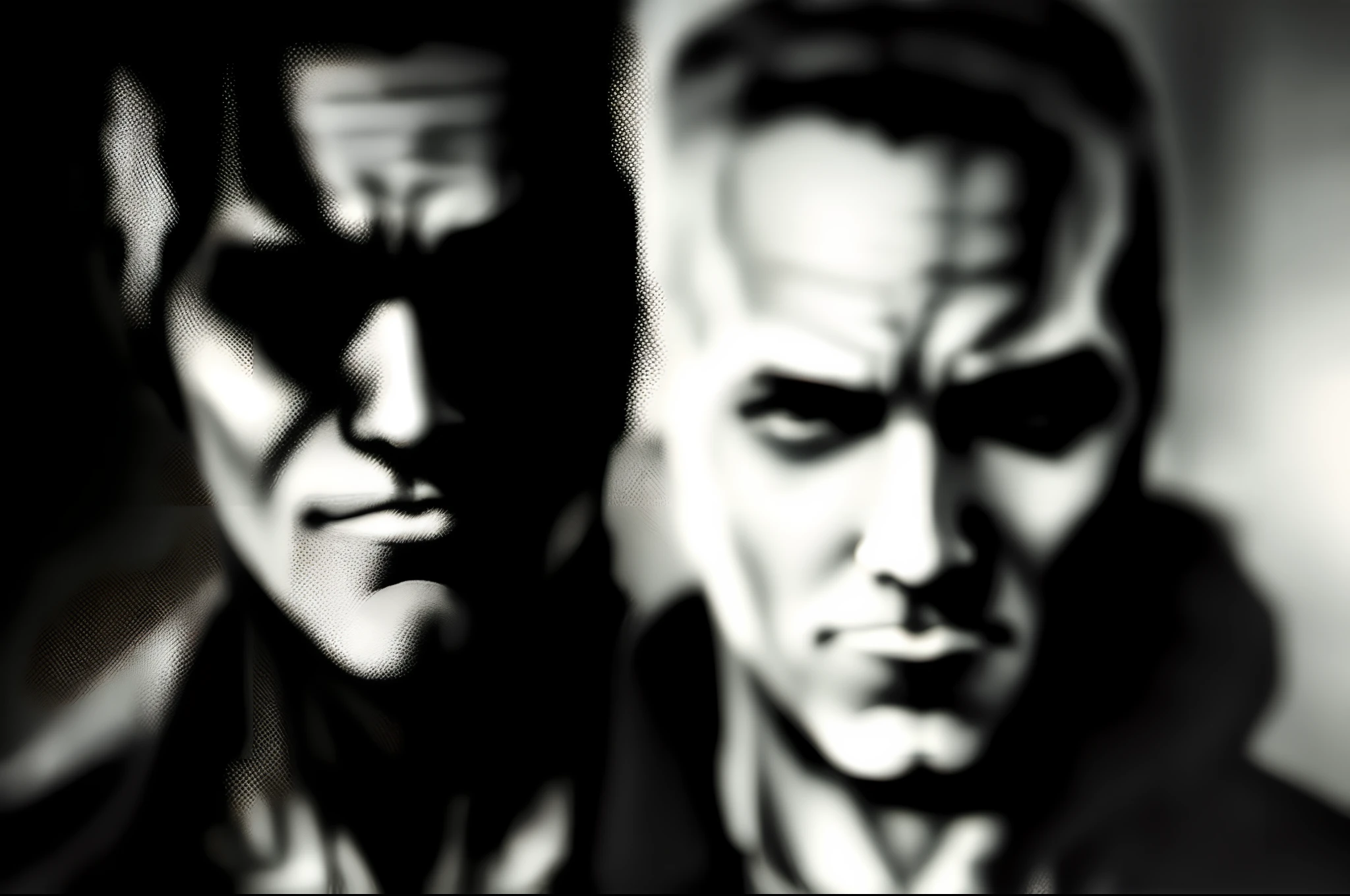 Deadpool,Year 30,noir et blanc,pluie,nuit,portrait,Realstic,8k
