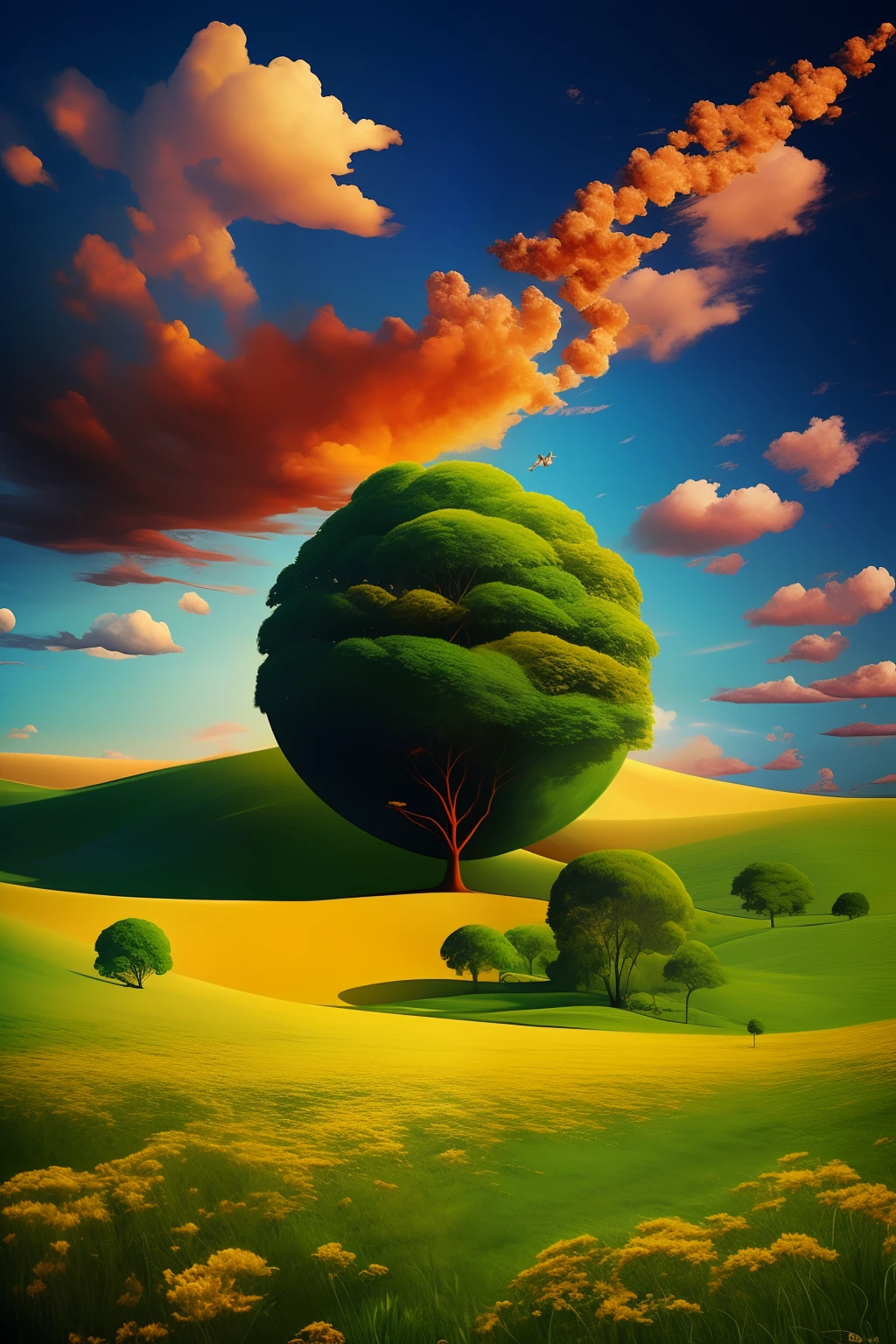 garota, arte surreal
