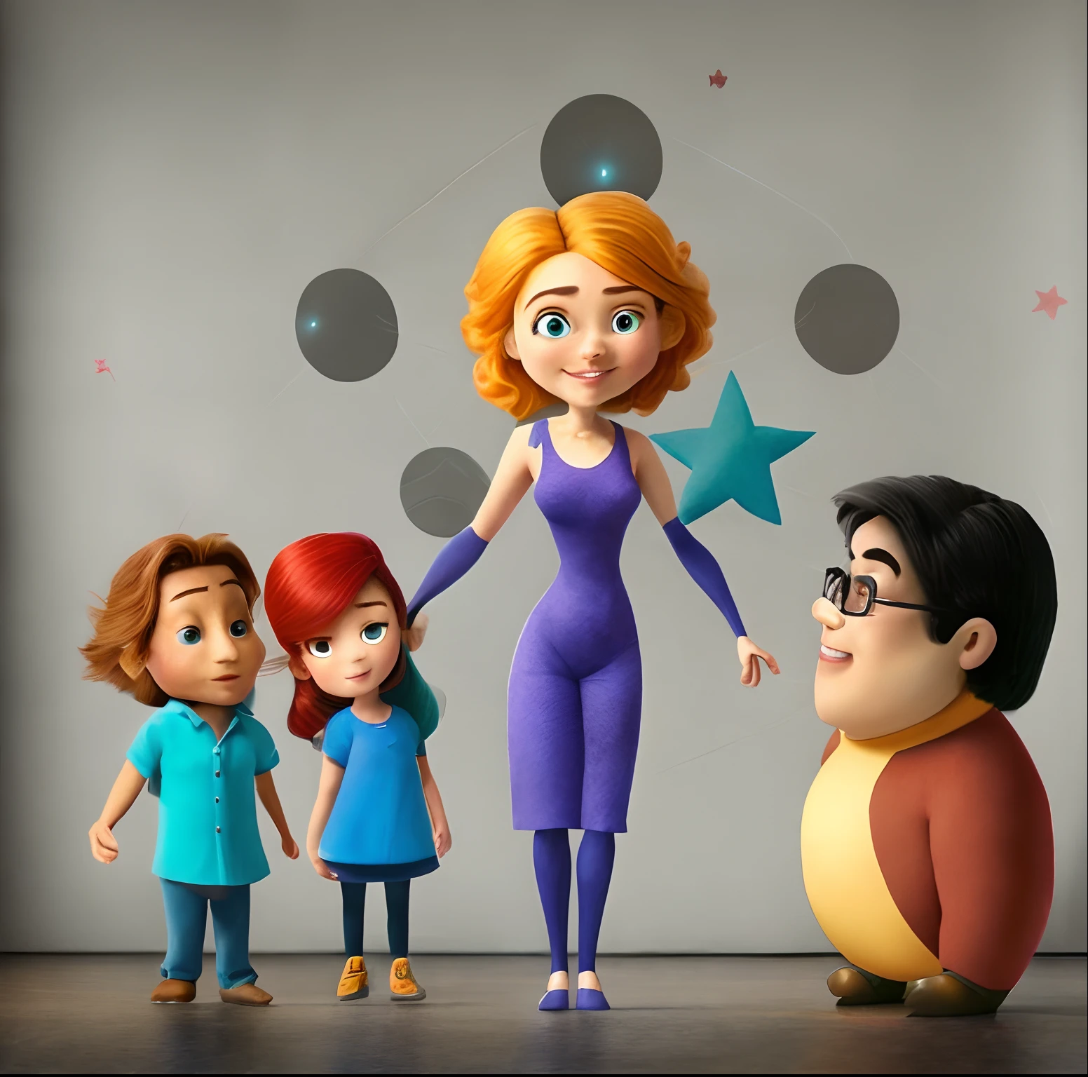 Imagem pixar,  A Woman Making Family Constellation