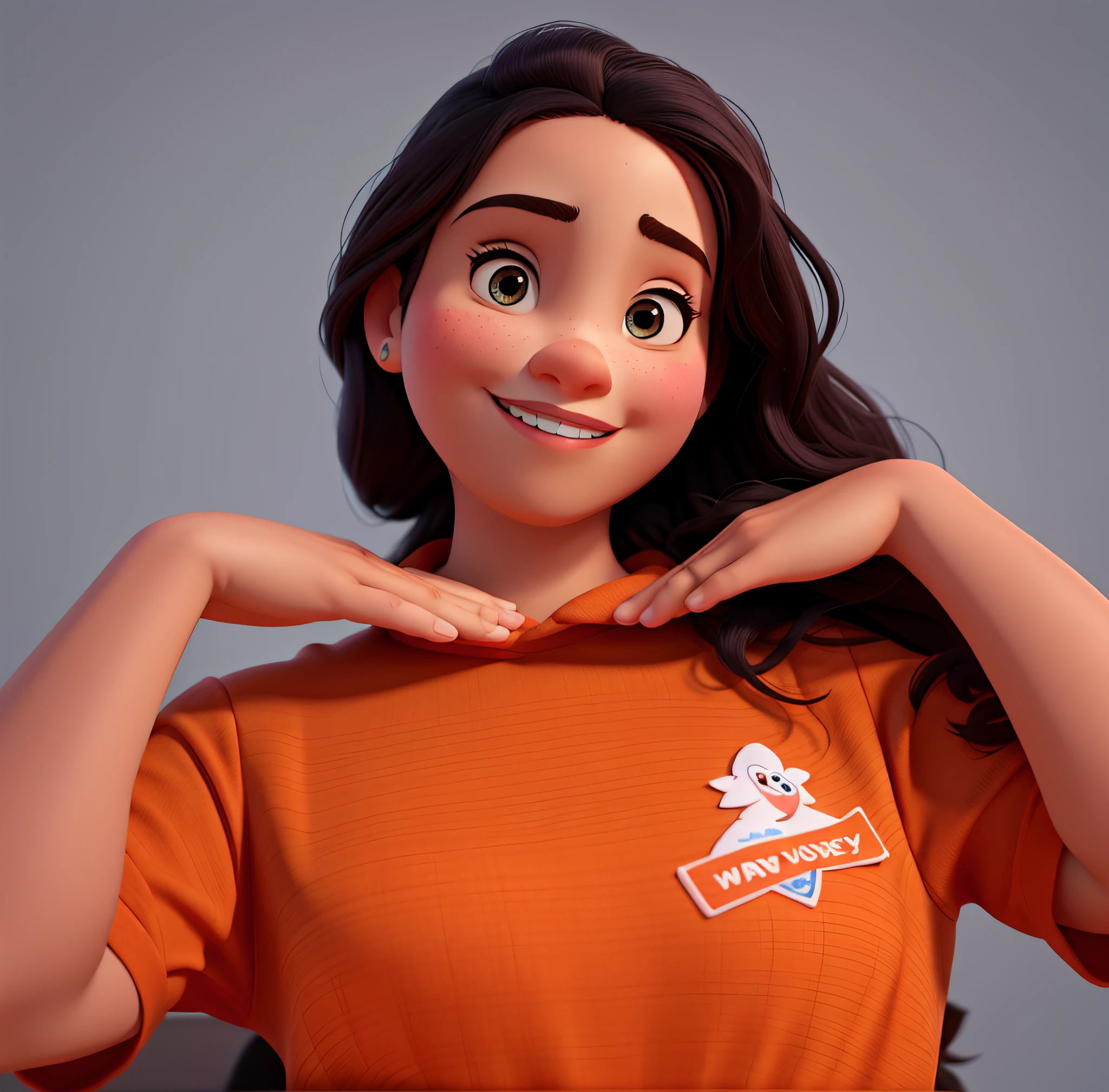 Uma mulher no estilo Disney Pixar, alta qualidade