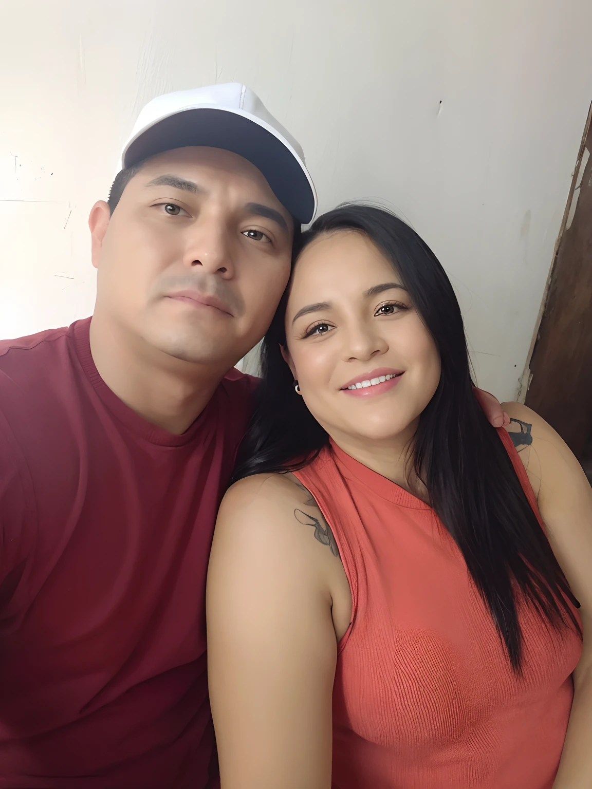 homem musculoso, corpo definido, corpo desenvolvido, Lutador de Kung Fu, Red blouse with buttons, long black pants of black color, faixa preta na cintura, cabelo espetado, cabelo curto de cor preta (cabelo com mechas rosa nas extremidades), sapatos de lutador, look of tiredness, sitting on the bales of an old warehouse, Abandoned interior warehouse, Medieval setting.