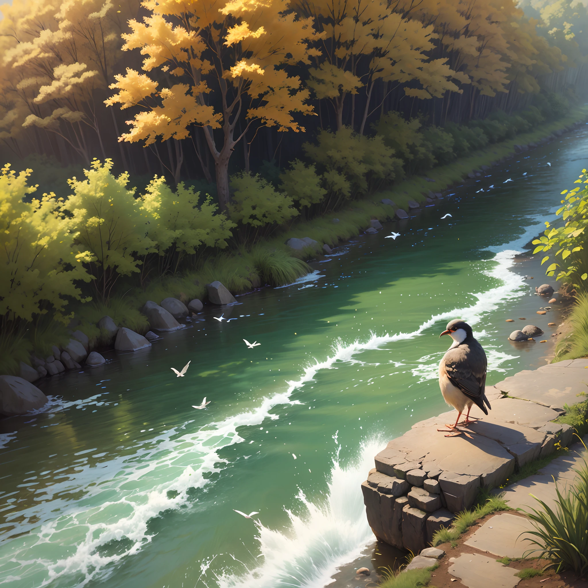 a river and a bird --auto --s2