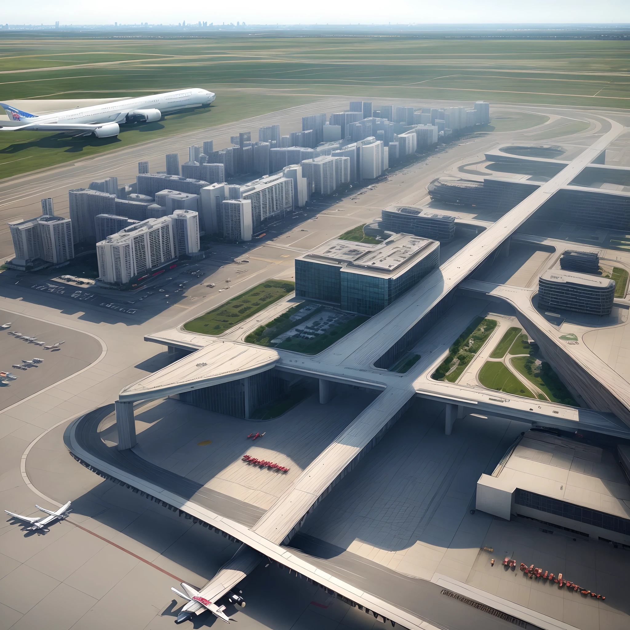 Airport in big city