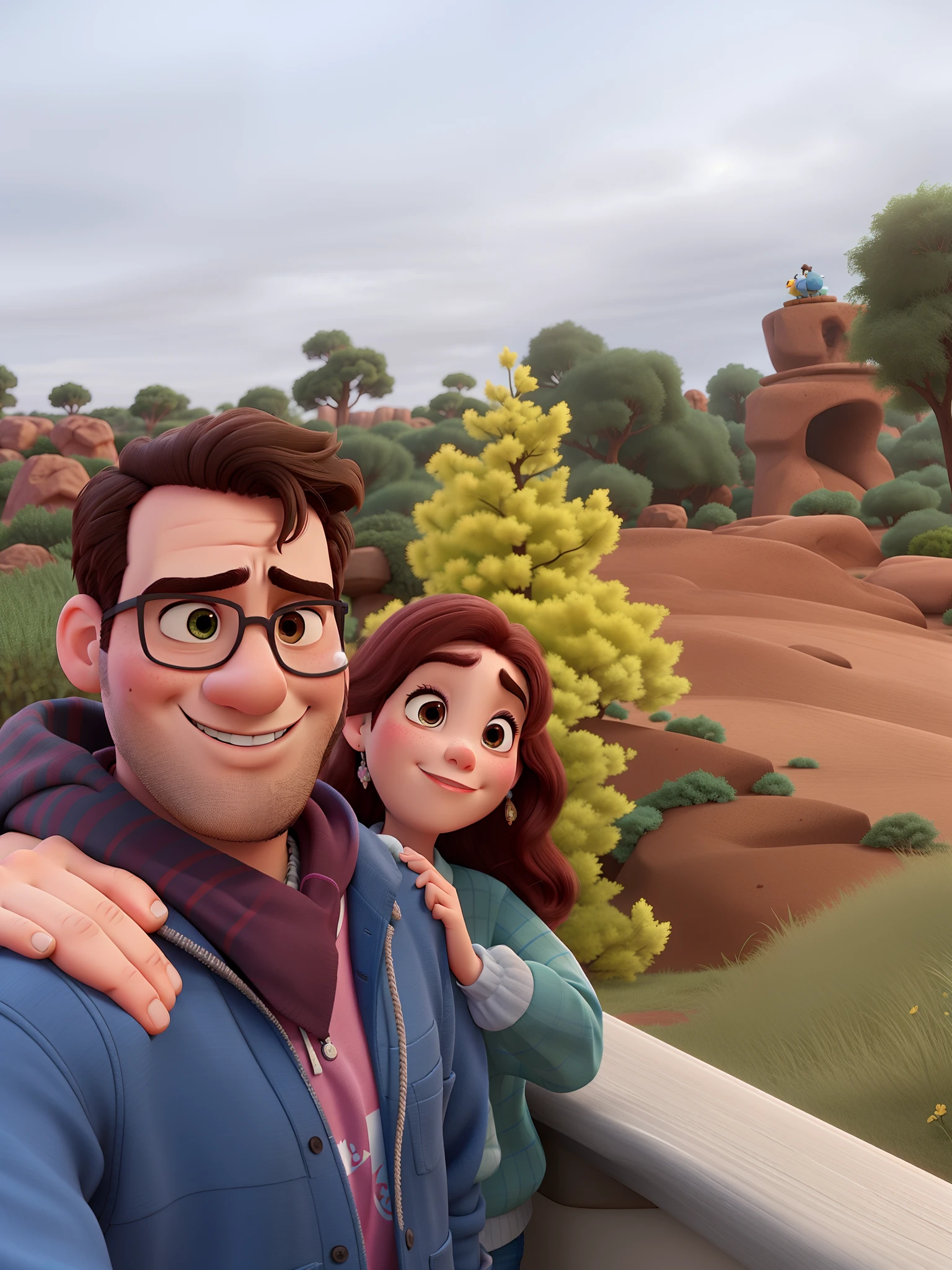 romantic couple, igual aos filmes Disney Pixar