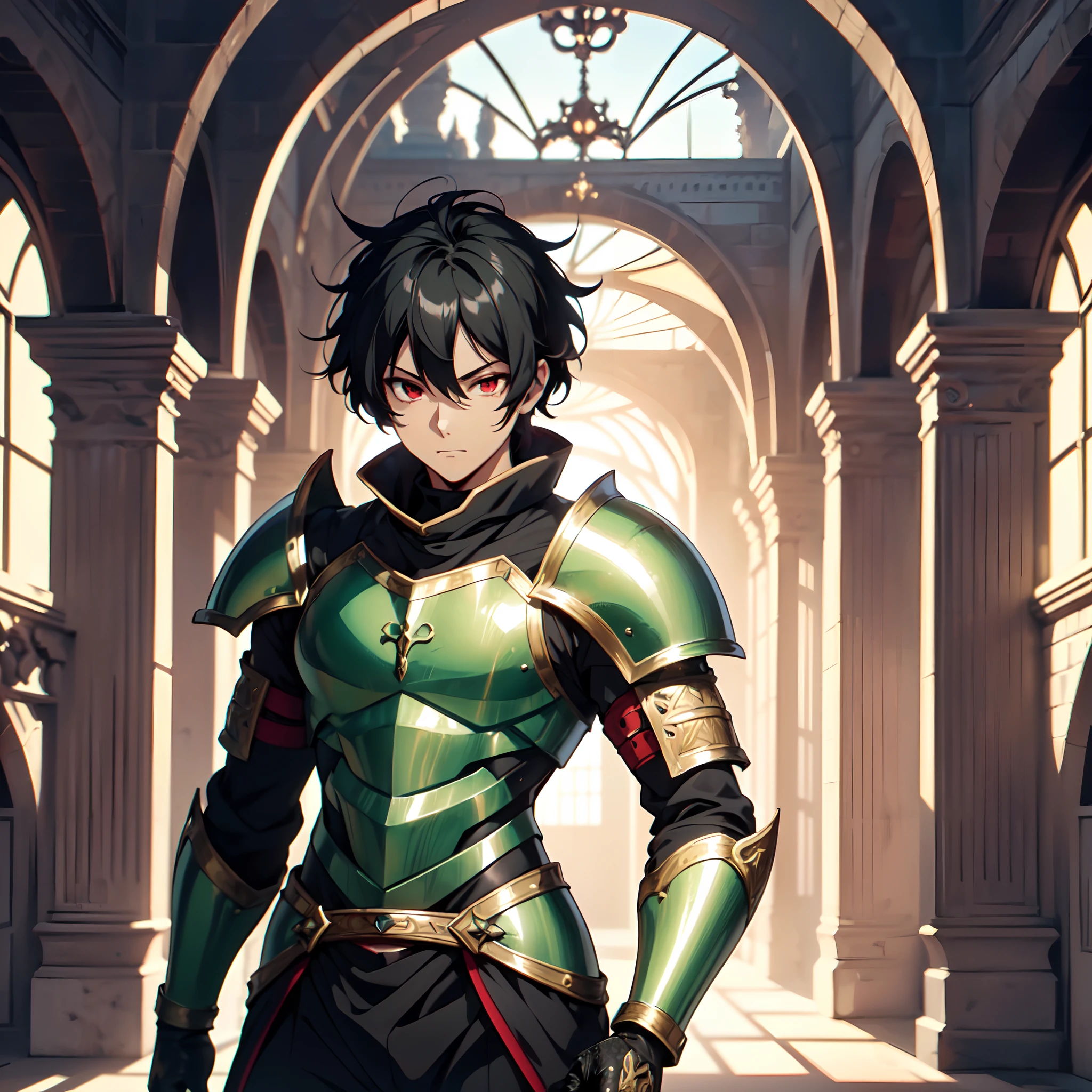 128K Ultra High Definition,
128K Ultra High Quality,
128K Ultra High Resolution,
Best Definition,
Best Quality,
Best Resolution,
Perfectly Detailed,
Perfectly Designed,
Extremely Detailed,
Extremely Designed,
Hyper Detailed,
Hyper Definition,
Hyper Quality,
Hyper Resolution,
Masterpiece,
(((Anime))),
Body Shot,
(((Boy))),
Handsome,
Muscular Body,
(((Black Short Hair))),
(((Red Eyes))),
(((Hyper Detailed & Perfectly Designed With Ultra High Quality Green Warlord Armor))),
(((Inside Of Medieval Royal Palace Background Scenery))),