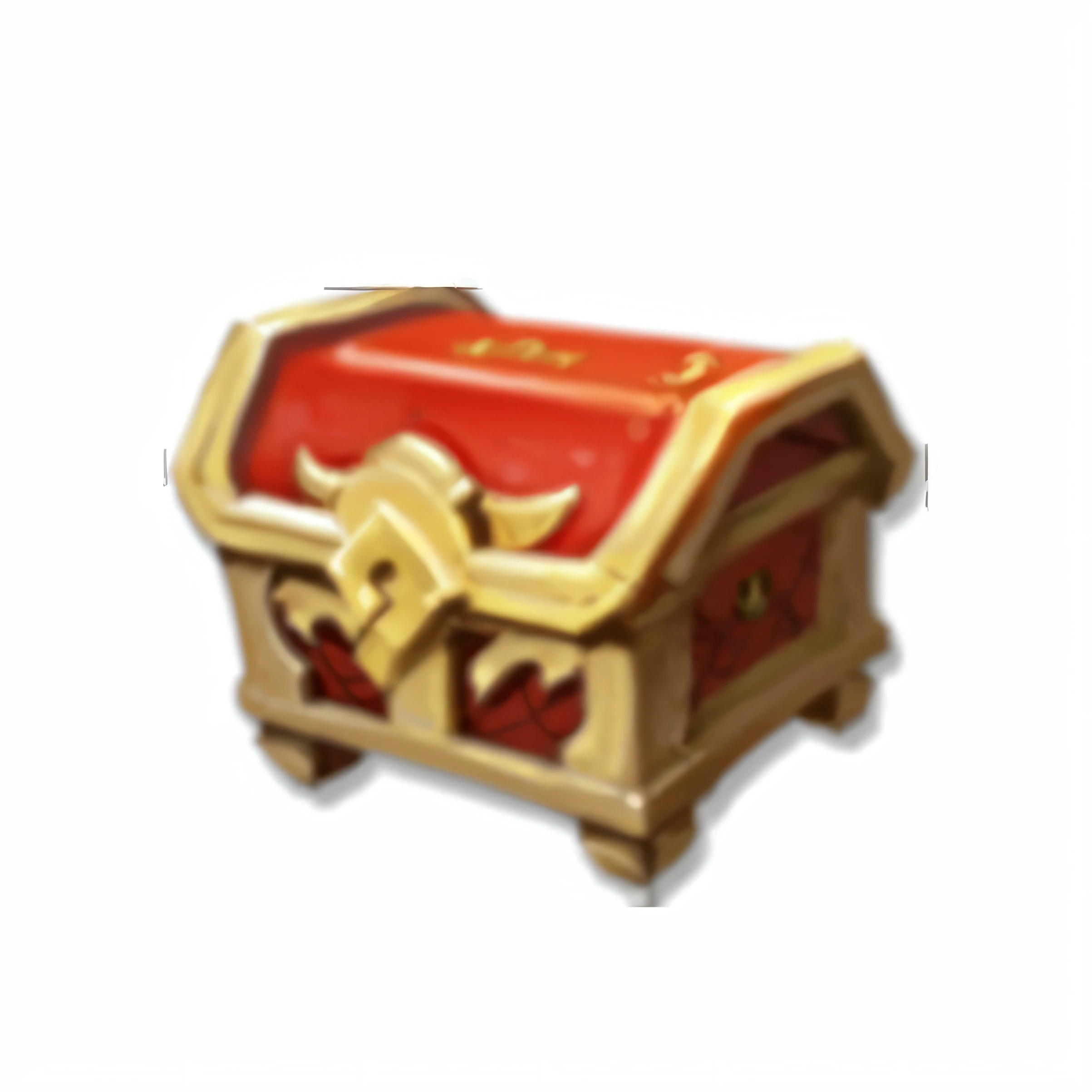A red chest with a metal frame,Treasure chests, loot box, plate armored chest, Treasure Trove, ability image, treasure artifact, epic legends game icon, item art, league of legends inventory item