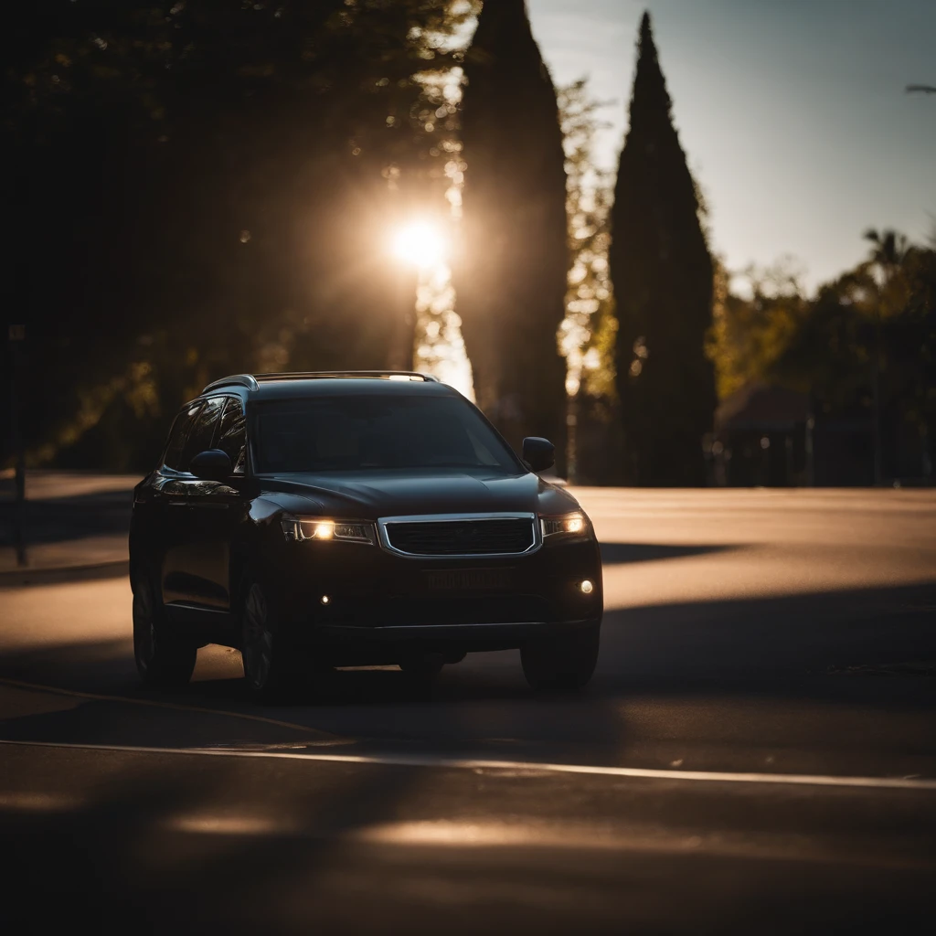the sideview,the sideview,Contre-Jour,An SUV drove down the street,Rapid