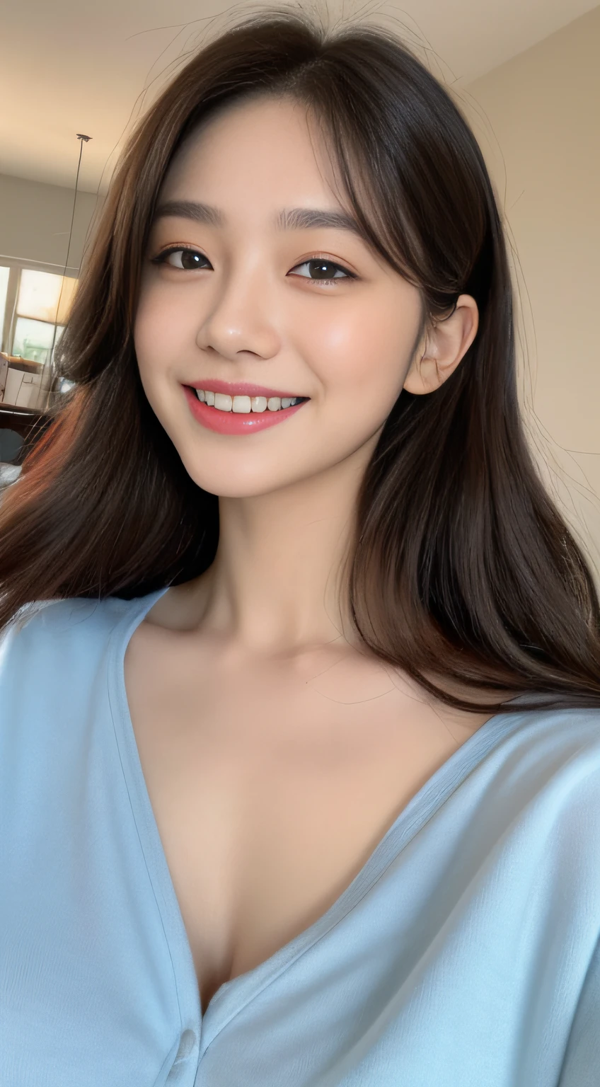 (1 Korean star with royal sister style), ((Best quality, 8K, 巨作: 1.3)), focal point: 1.2, Perfect body proportions: 1.4, (Make a smile), (Sunset: 1.3), Watery eyes, Highly Detailed Face and Skin Textur, Fine eyes, Double eyelids, Whitens the skin, (long whitr hair, Air bangs: 1.3), (Round face inches: 1.5), (off the shoulder dress: 1.4), (Standing on the roof: 1.6),(white stockings: 1.4),(film grain style:1.3),a sense of atmosphere