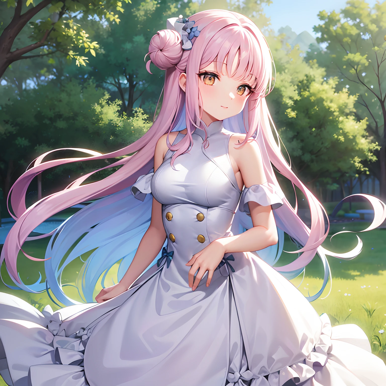 Cute, White dress, Long Hair, Loyal, Beautiful