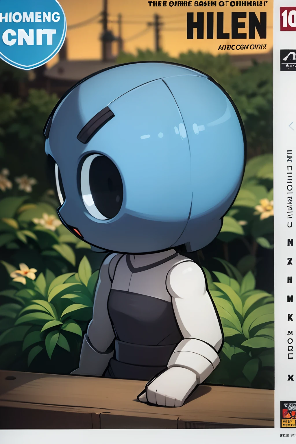 Fine,Best shadows, Ultra HD, Comic Manuscripts,single body,Comic book characters,AI robots,cartoonish style,simplebackground,greybackground,adolable,in style of ghibli