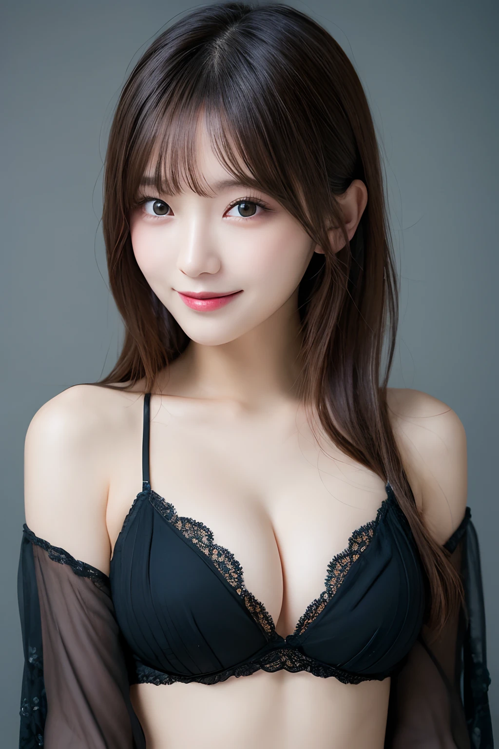 masutepiece, Best Quality, Illustration, Ultra-detailed, finely detail, hight resolution, 8K Wallpaper, Perfect dynamic composition, Beautiful detailed eyes, doress,Medium Hair, ,large full breasts, Natural Color Lip, Random and sexy poses,Smile,TOKYOcty、20 years girl,Cute,full bodyesbian、
