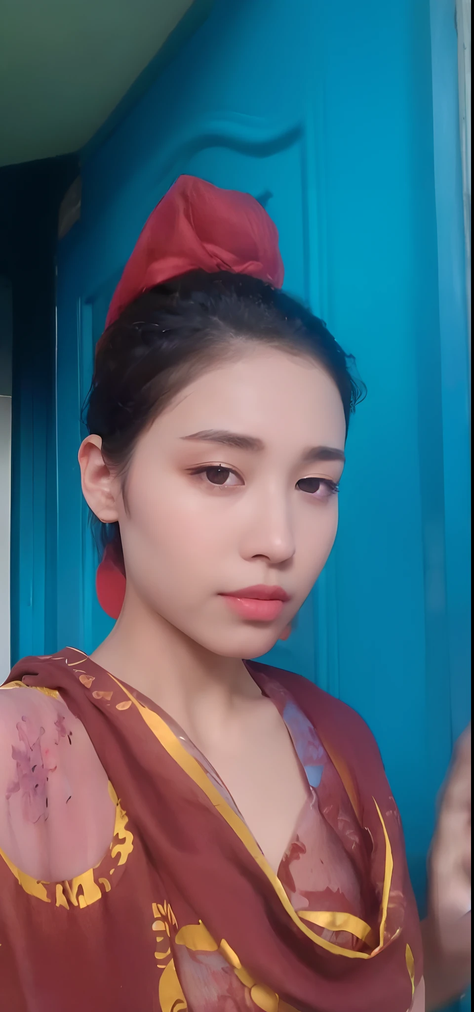 ((Best quality, 8k, Masterpiece :1.3)), Sharp focus :1.2, A pretty woman with perfect figure :1.4, Slender abs :1.2, ((Dark brown hair, Big breasts :1.2)), (Natural light, City street:1.1), Highly detailed face and skin texture, Detailed eyes, Double eyelid