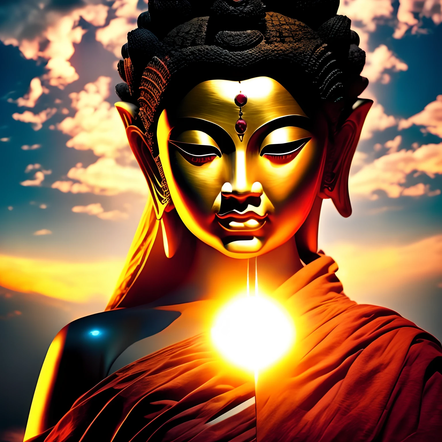 Body set aperture Close your eyes and see both
Bright like the Buddha's light in the sky
Although there are many tricks But the beautiful girl has changed
Evil ways and demons are on the side