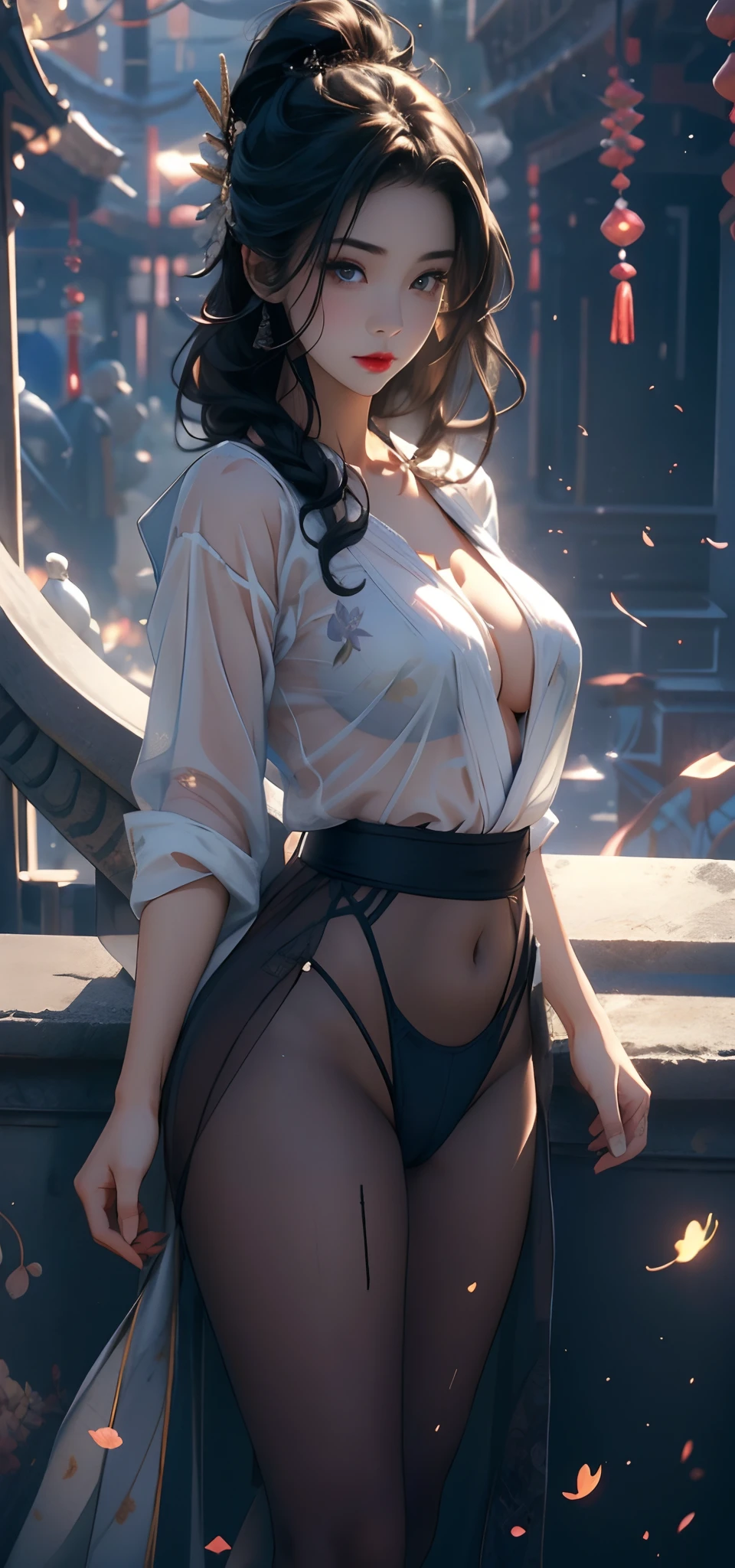 1female,25 age old,Married Woman,熟妇,plumw,extremely large bosom, 独奏,(Background with:ponds,Cherry blossom forest,lotus flower)standing on your feet, She has short black hair,seen from the front,, mostly cloudy sky,(((tmasterpiece),(Very detailed CG unity 8K wallpaper),best qualtiy,cinmatic lighting,detailed back ground,beatiful detailed eyes,Bright pupils,Black eyes,Snow-whiteskin,Redlip(Very fine and beautiful),(Beautiful and detailed eye description),ultra - detailed,tmasterpiece,))facing at camera,A high resolution,ultra - detailed),revealing breasts,Bare genitalia, Bulge,legs are open,Raised sexy,Camel toes,Desire for dissatisfaction,frontage,Navy,,(Wearing:see-through school uniform,Transparent sailor uniform,Bare ,)