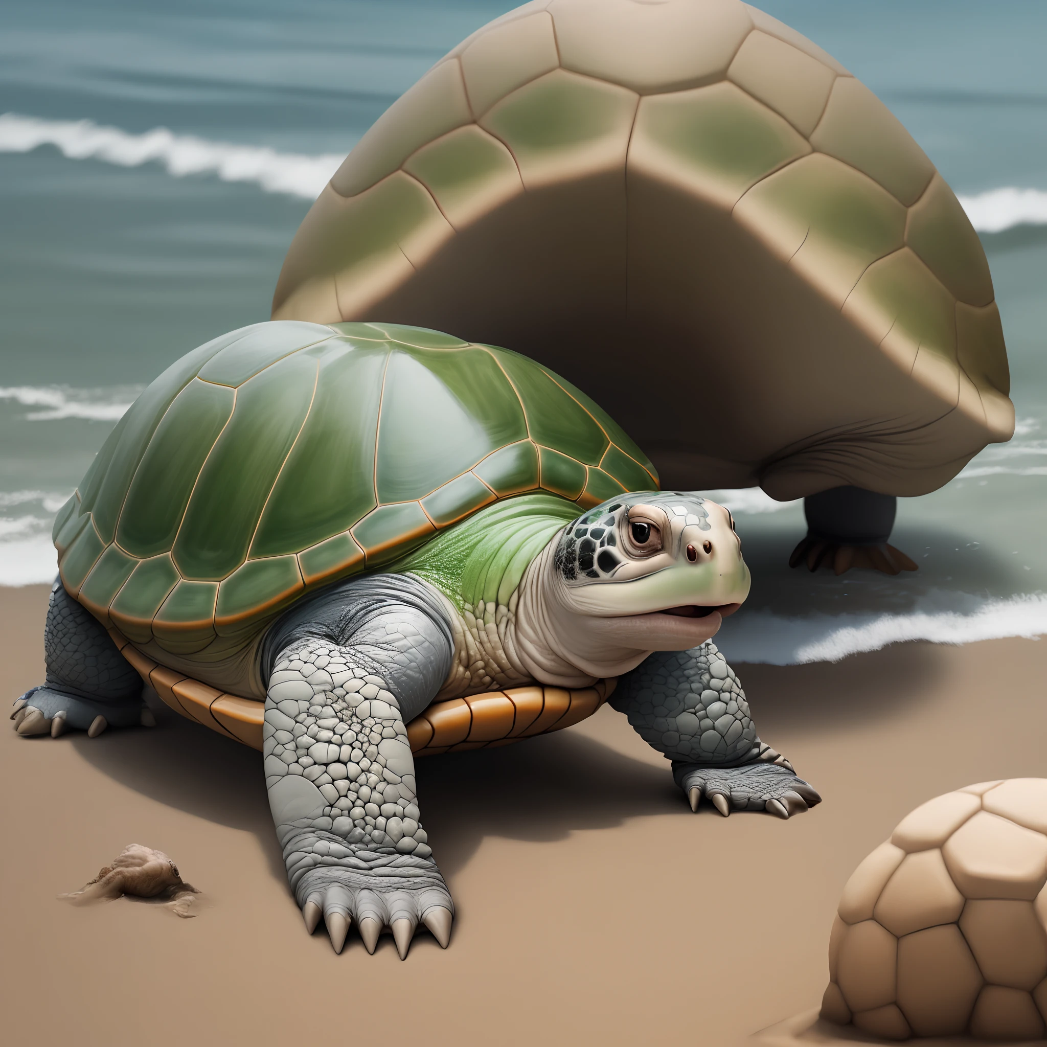a turtle that is snapping its fingers