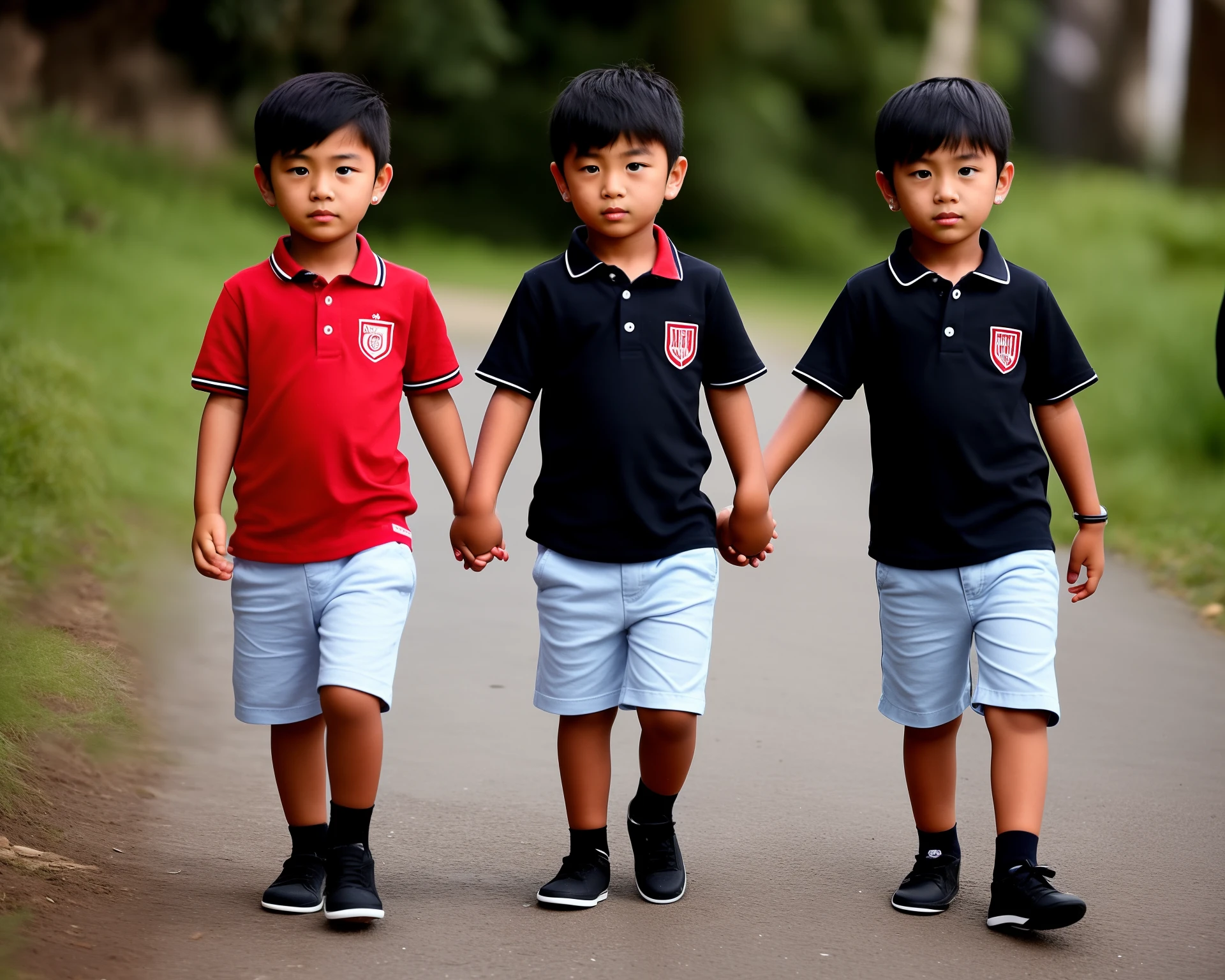 A photo of the two of them holding hands, the boy's name is Zai, the girl's name is Nuri