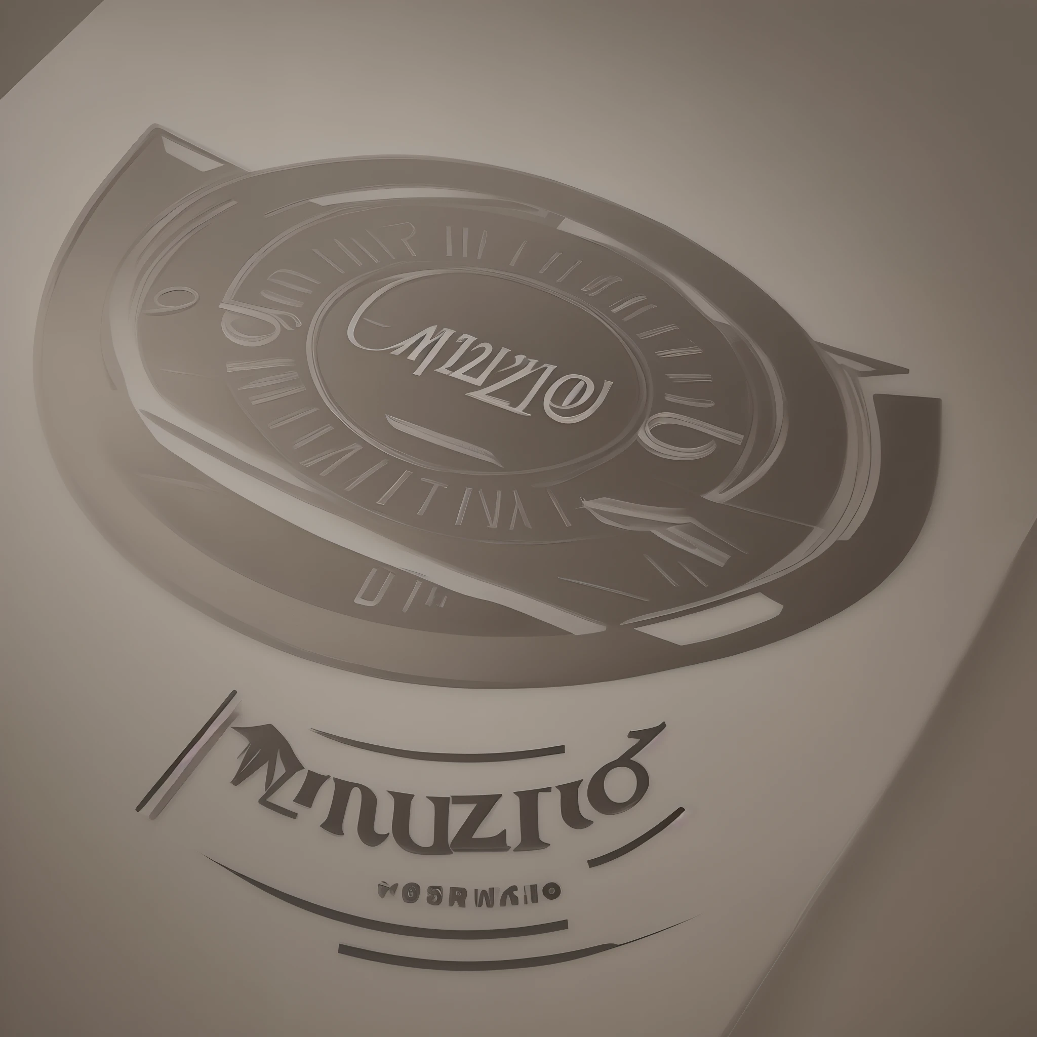 Una pegatina minimalista con el logotipo del coche