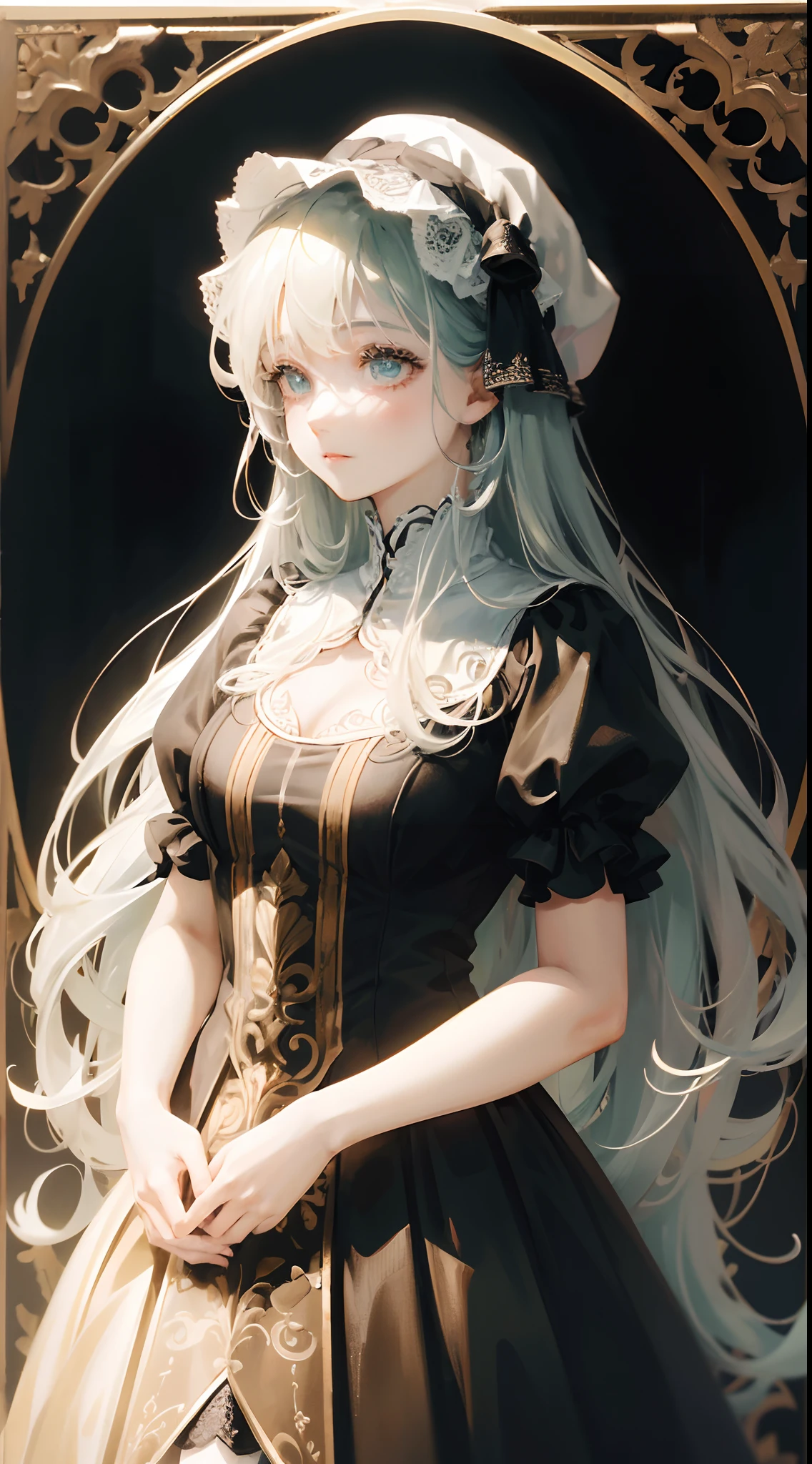 2girls, fashion, hairband, bonnet, dress, striped sleeves, garter belt, //
, (()), (Anime:1.5), Manga, Sunlight, Edge Lighting, ((high quality:1.2, masterpiece:1.2)), absurdres, high resolution, (8k resolution), 8k, 8kres, 8k res, high details, detailed and intricate, intricate details, high intricate details, absurd amount of details, ((upper body:1.2)), portrait, , (()), Anime, Manga, Sunlight, Edge Lighting, ((high quality:1.2, masterpiece:1.2)), absurdres, high resolution, (8k resolution), 8k, 8kres, 8k res, high details, detailed and intricate, intricate details, high intricate details, absurd amount of details, ((upper body:1.2)), portrait,