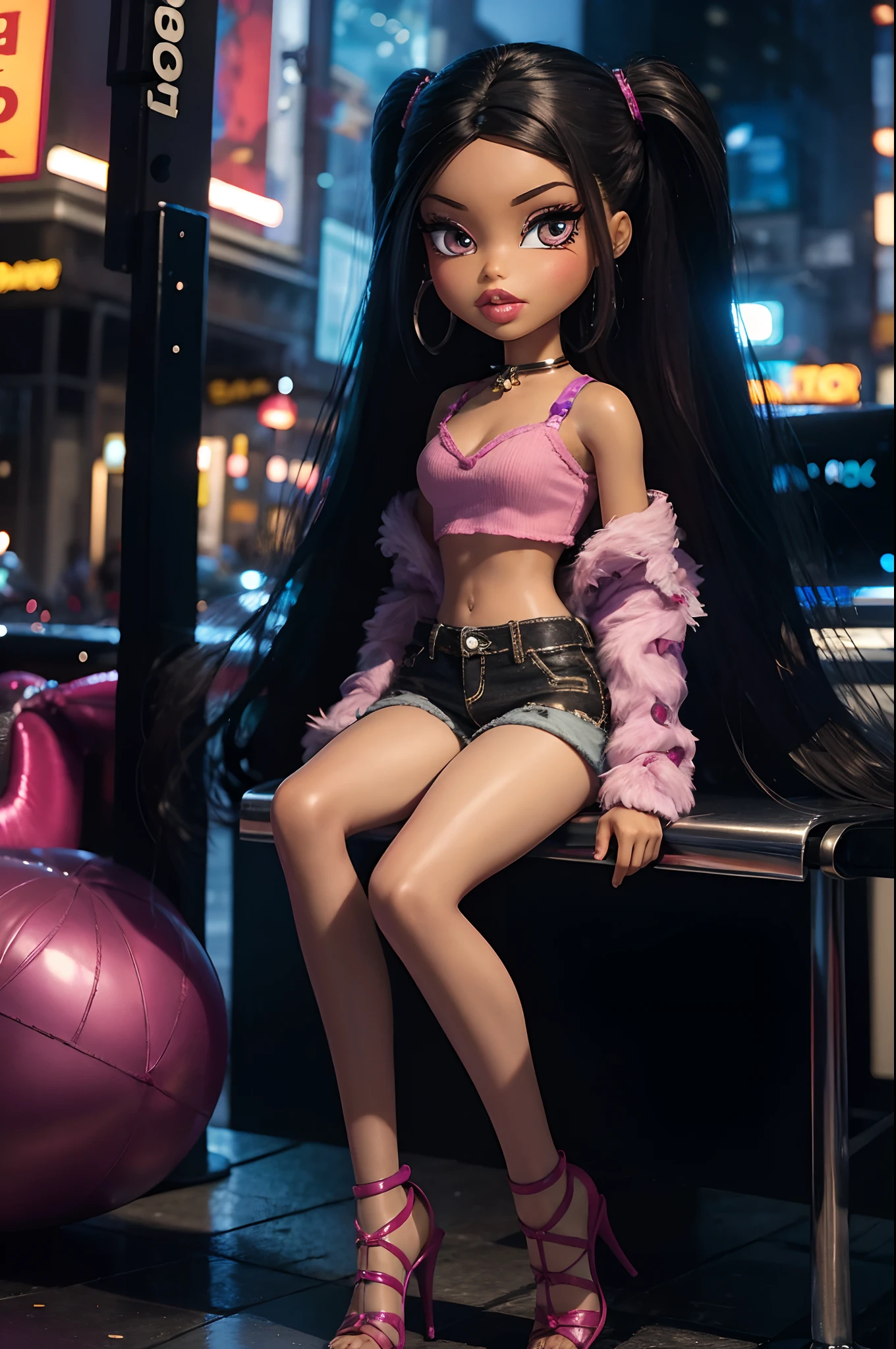 young Bratz Doll, hot and bothered, legs spread