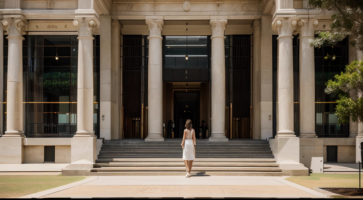 a hyper realistic photography of an Art Museums in Australia, no people, Nikon D850 DSLR 4k camera, 100mm lens, F 1.2 aperture setting, bright and natural lighting, vibrant, fun and relaxing atmosphere