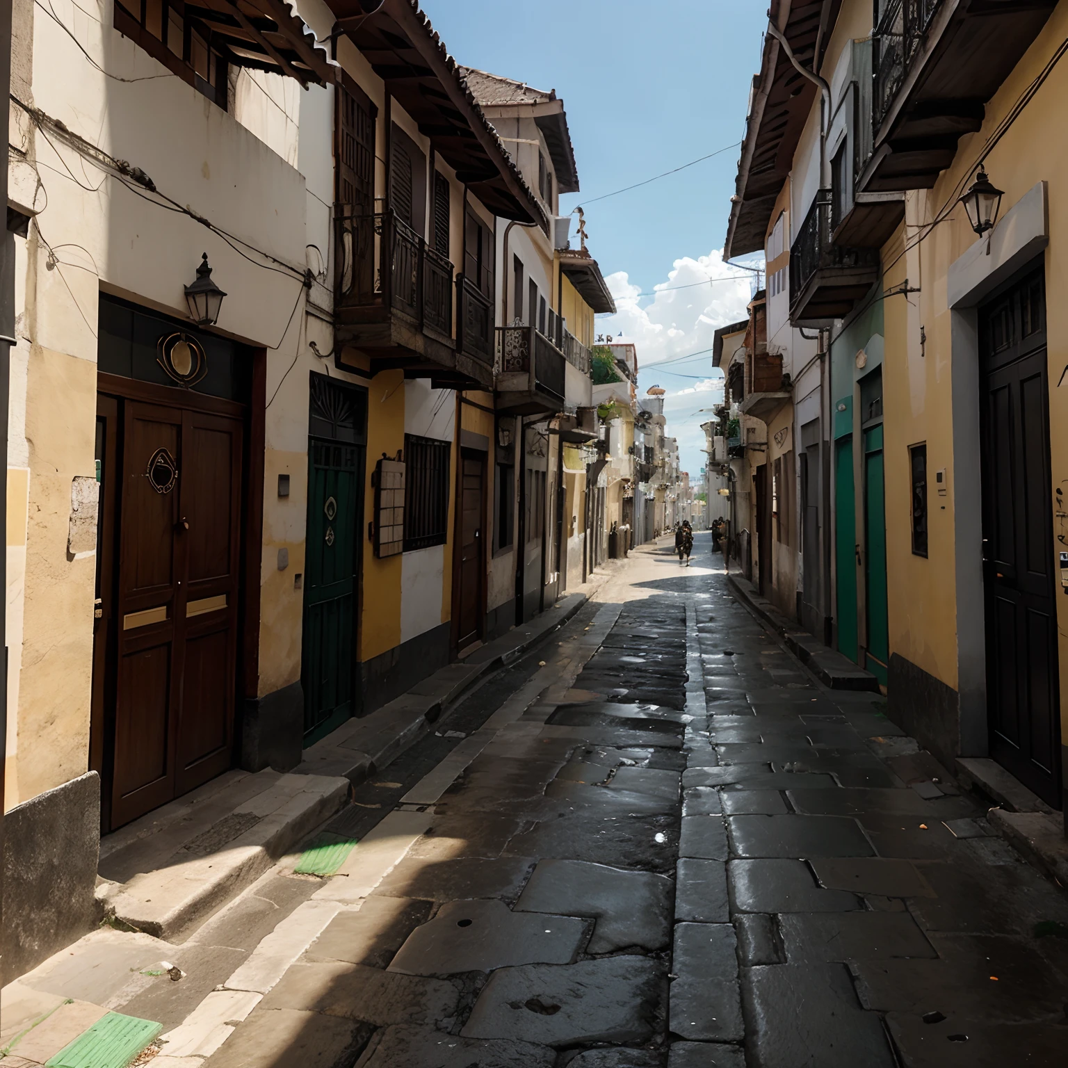 Caveira, chuva, sombras, rua, semaforo, Buildings