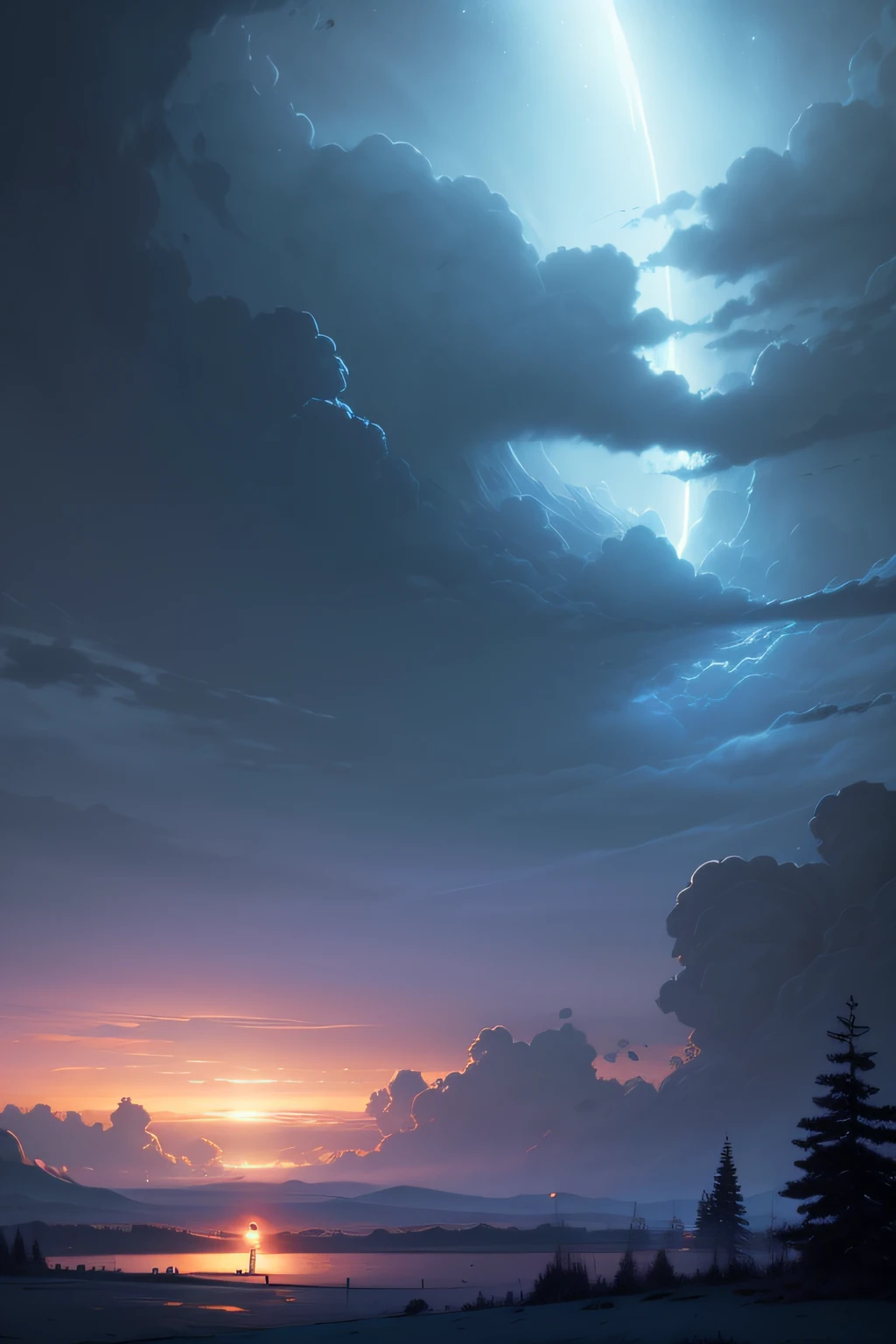 yuki,Rime,glowworm,Atmospheric fantasy sky, beautiful art