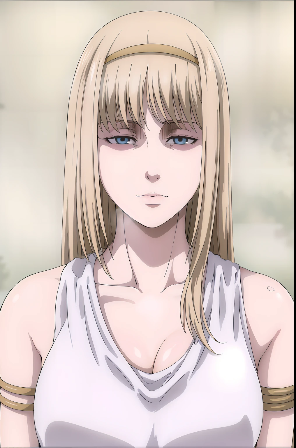 anime image of a woman with blonde hair and blue eyes, anime girl named lucy, female anime character, looking like annie leonhart, cel shaded anime, misa amane *, blonde anime girl with long hair, anime visual of a young woman, in the anime film, annie leonhart, semi realistic anime, semi - realistic anime, rei hiroe black lagoon manga