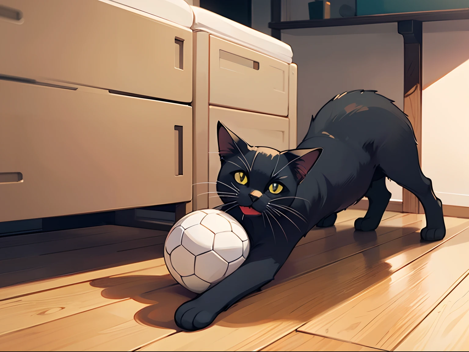 cat soccer, masterpiece, best quality, super detail