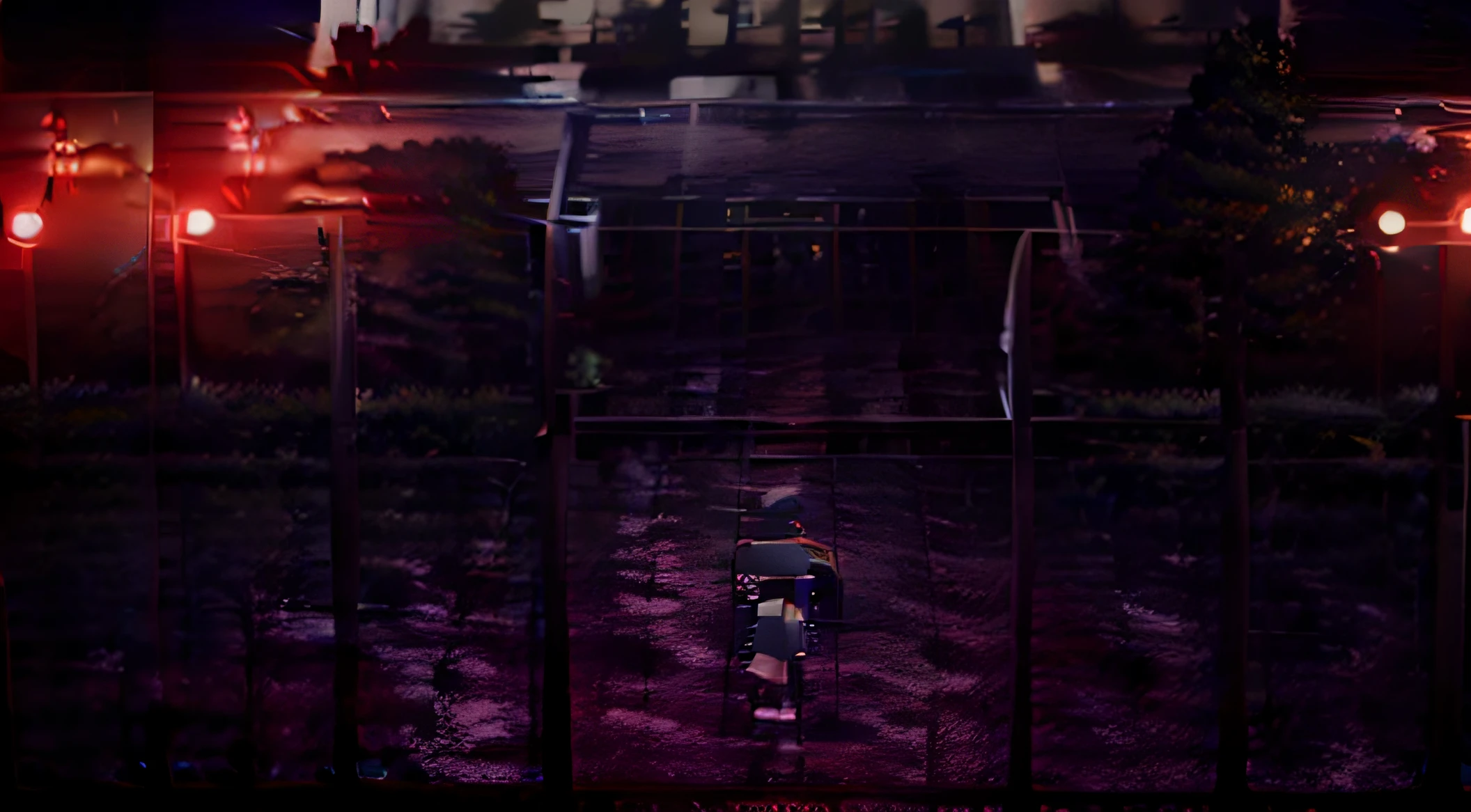 8k Artwork, background, full shot view, schoolyard, night, with anime syle by toei animation, mappa, madhouse