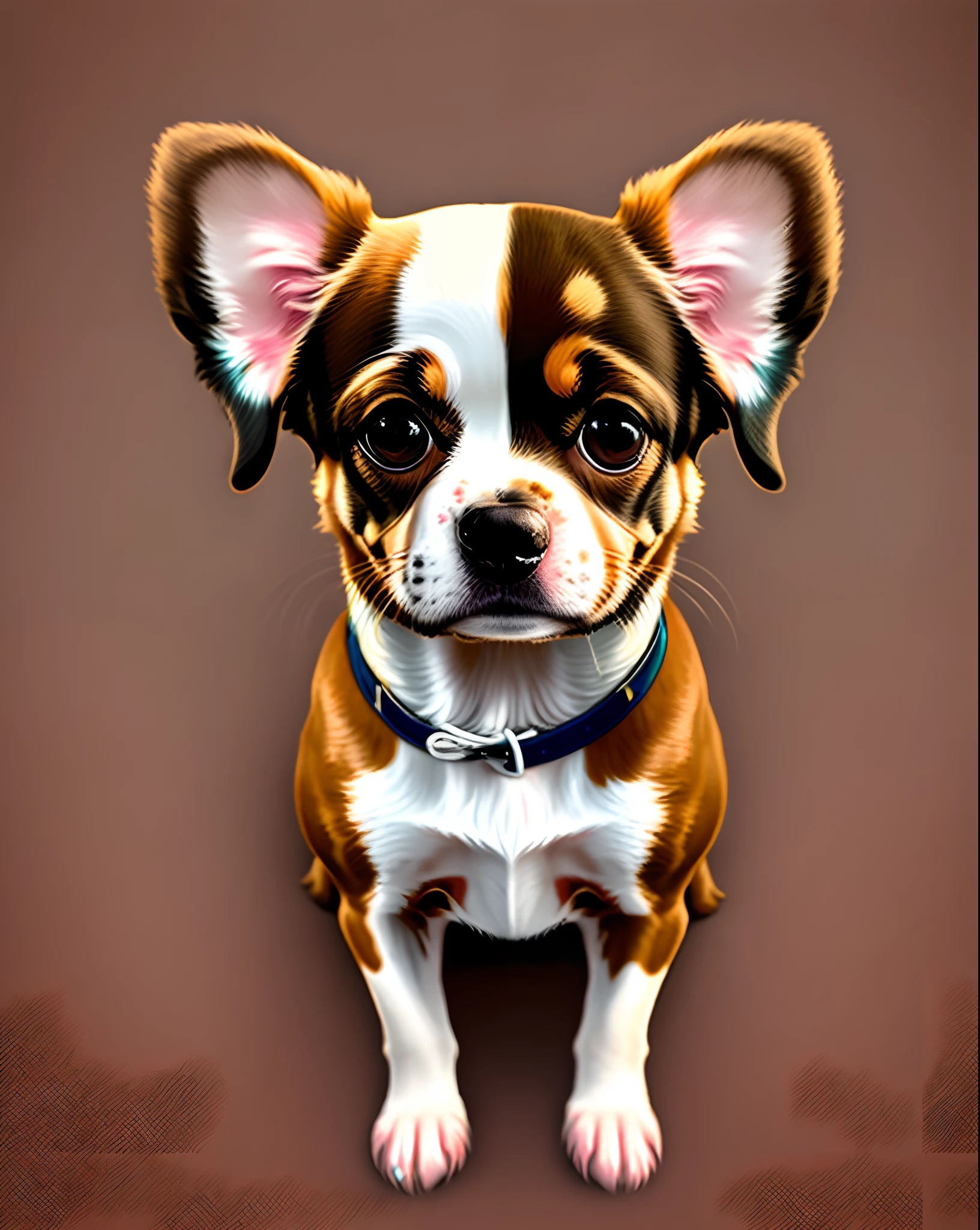 White and Light brown spotted chihuahua mutt