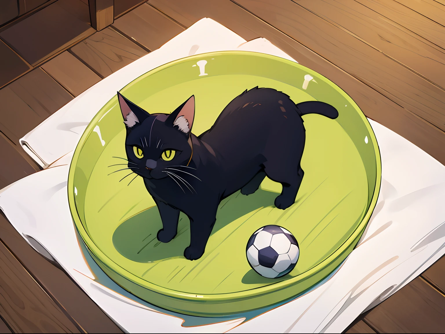 Cat Soccer, masutepiece, Best Quality, Super Detail
