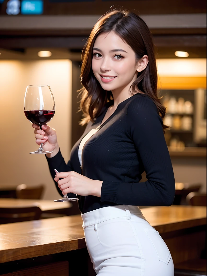 (64K, UHD, top quality, masterpiece: 1.2), (realistic, photorealistic: 1.37), super detailed, pretty woman 1 person, (slim face), (slim body), (brown hair), (short cut), cheeks slightly blushing, (42 years old), 38 years old, solo, beautiful detailed urban night view outside the window, restaurant, wine glasses sit, night, in a prominent place (from the waist up) NovaFrogStyle, Actress, Model, Waist Up, White Wine, Slim, Wine Glass, Super Clean Night View, Wine Glass Put in the Middle, Happy Smile, (Smile: 1.15), Beautiful Fine Eyes, Upper Body, Bust Japan Up, Night, Short, Short, Actress, Model, Waist Up, White Wine, Slim, Wine Glass, Super Clean Night View, Wine Glass Put in the Middle, Happy Smile,