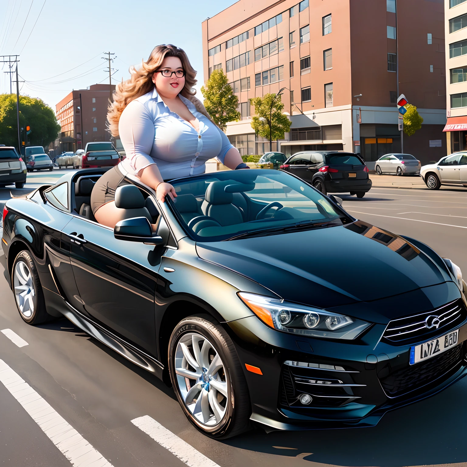 woman in plaid bikini standing next to a car, thick thighs, mid body shot, thick legs, sitting in her car, thicc, lit from the side, beautiful thick female, thick body, middle body shot, in front of a garage, violet myers, full body picture, full view of a car, curvy waist (((Nsfw)))