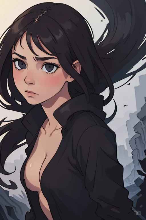 (8k, RAW photo, best quality, masterpiece:1.2), (realistic, photo-realistic:1.37) , 1girl, close-up, face view, no_clothes, natural, naked, detailed eyes, detailed small breasts, detailed ,
very beautiful sad young 18yo woman, long dark hair.
bottom-up view, magic in motion, cinematography,
dark colors, romanticism, style of artists such as,
Bernie Wrightson, Jarek Kubicki, Gabriele Dell' Otto, Darek Zabrocki, halftones background