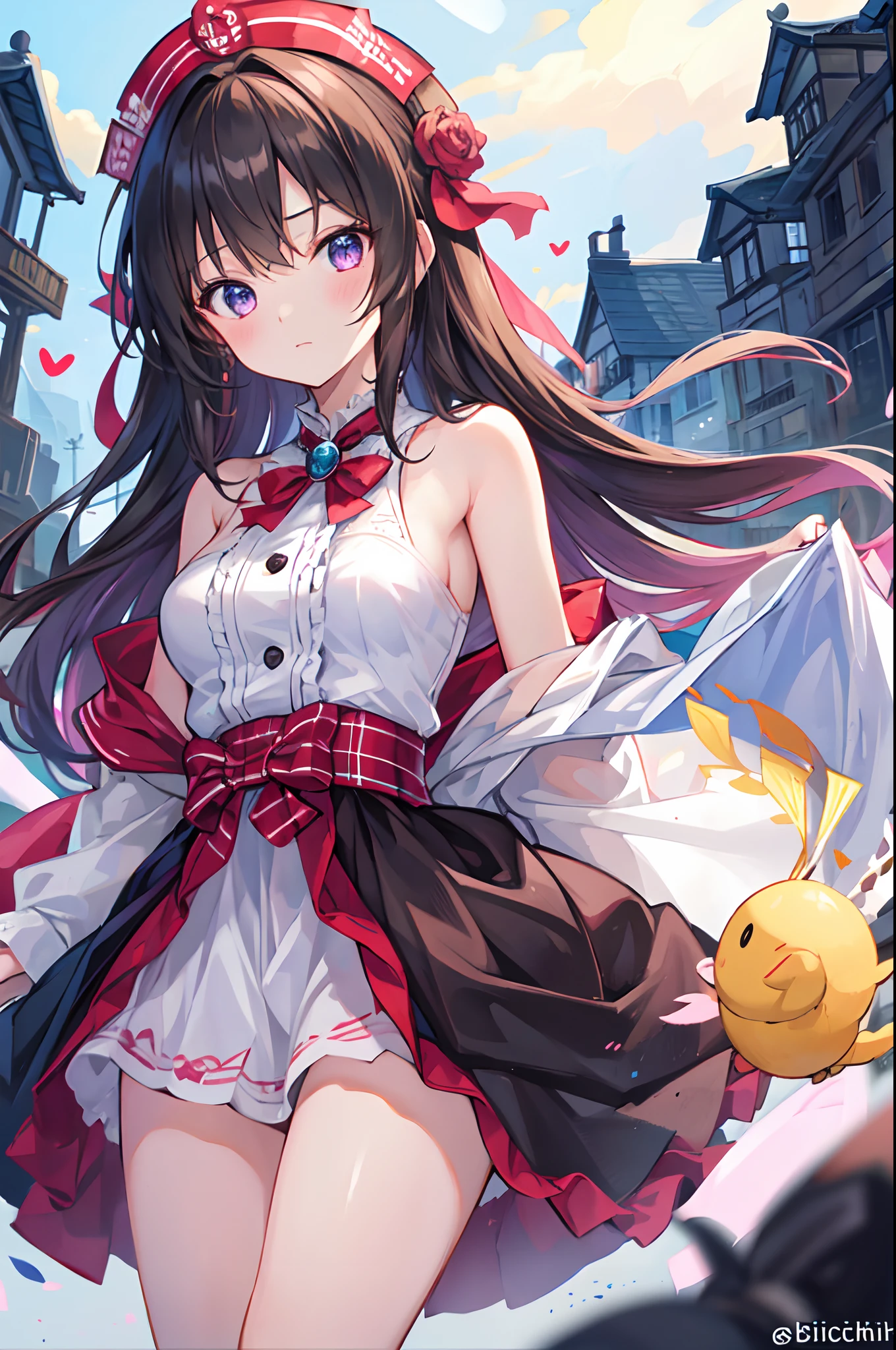 8K, Best Quality, masutepiece, Highly detailed, girl with, Bichibichi