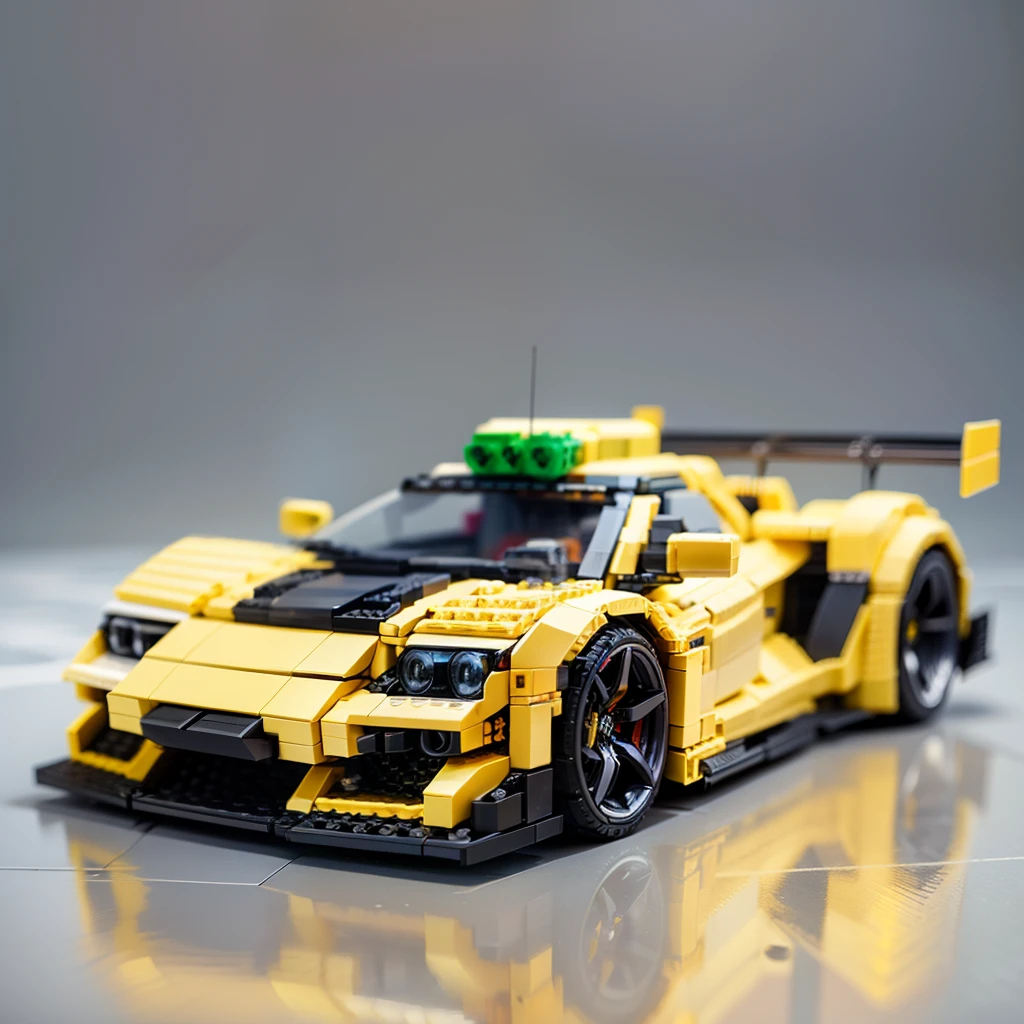 Lego style, single supercar, rich color matching, blind box style, toy model, voxel, very detailed, super high resolution, 8K UHD --auto --s2