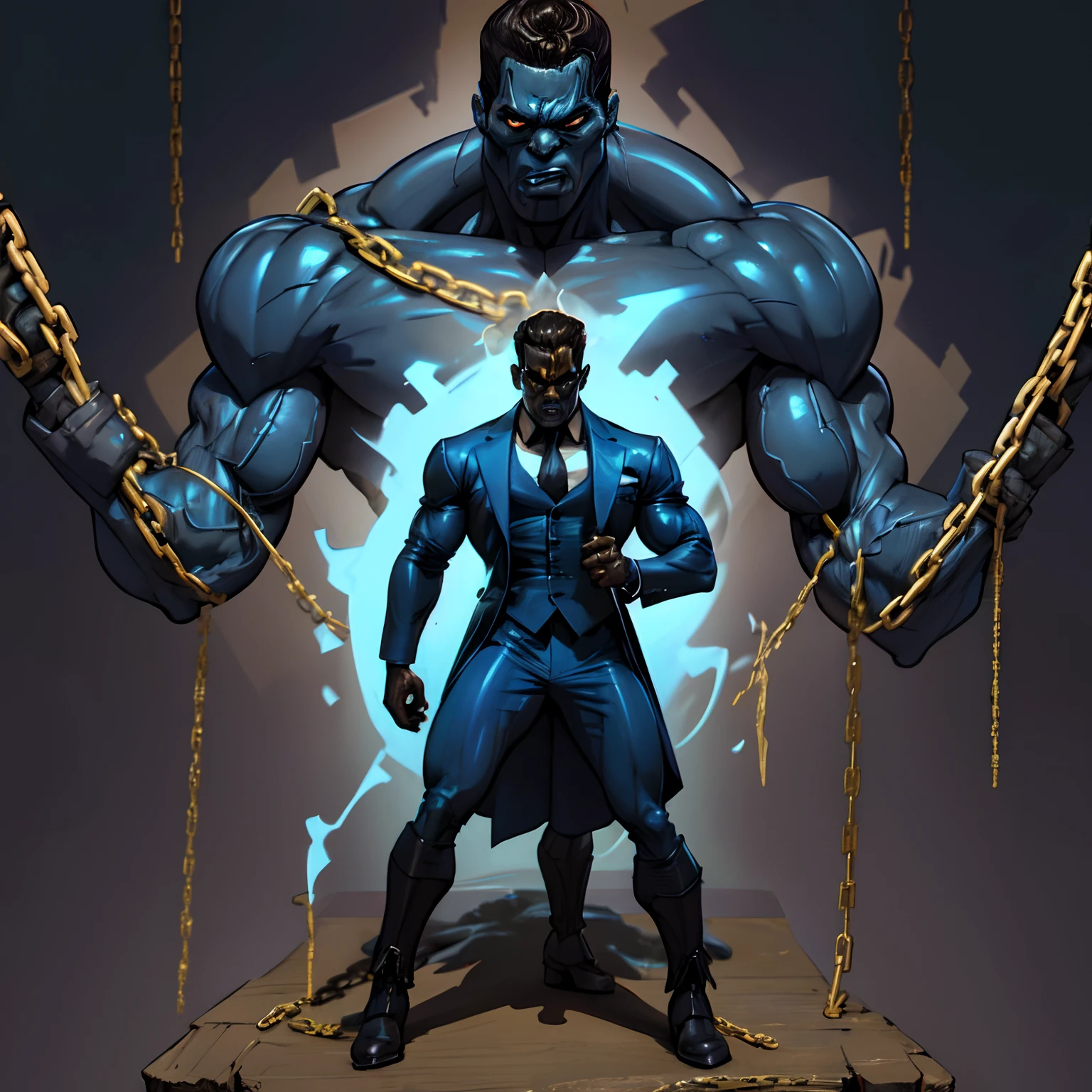 A black man hyper muscular body full body mpreg pregnant black man  a black man with hairy body, hypermuscular with giant arms, muscular legs, full body, big breasts huge breasts huge butts bodybuilder one man fight with a monster big monster 