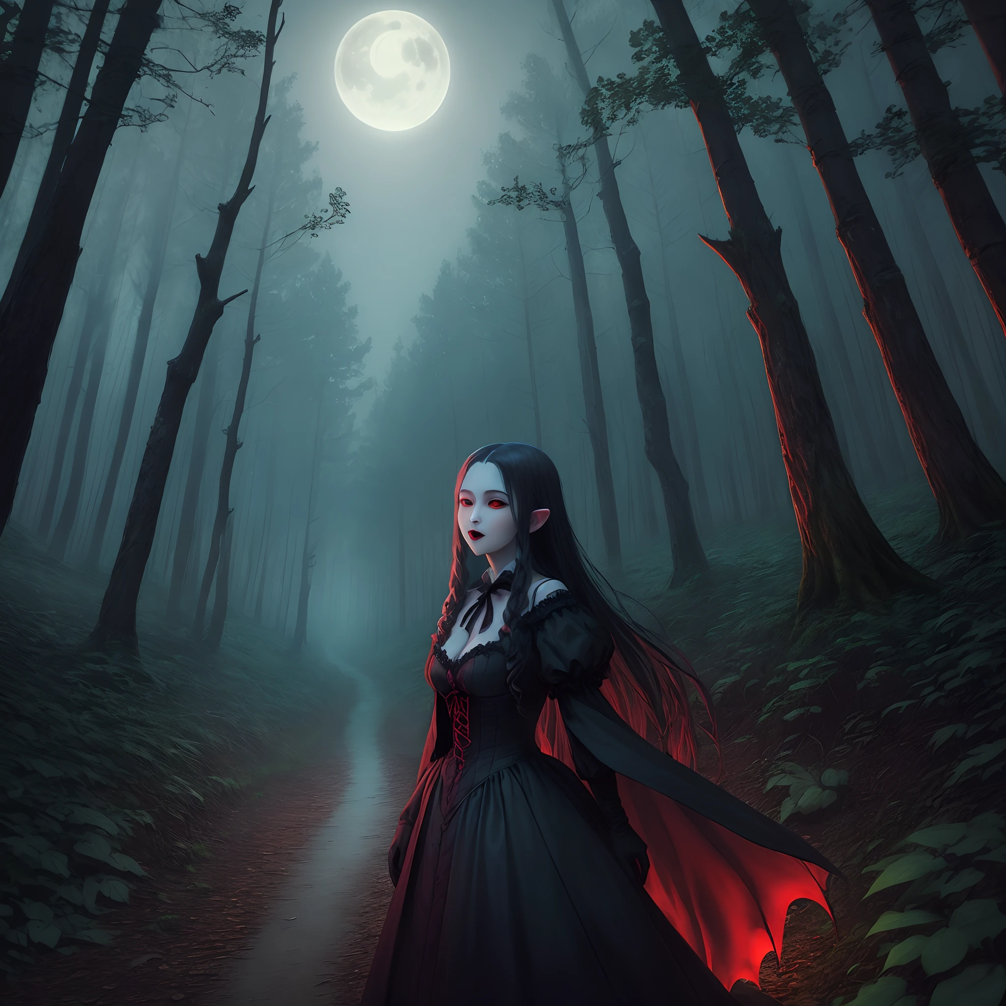 Vampire Night Forest