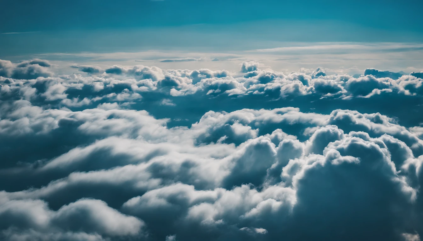 Straight clouds,blue-sky,Overlooking the clouds,There are auspicious cloud patterns in the white clouds