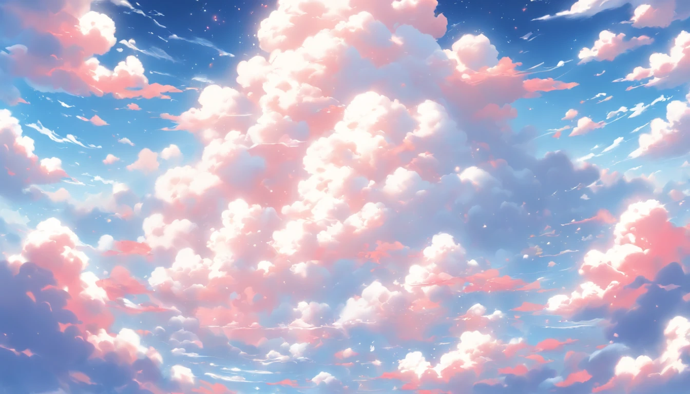 tmasterpiece，high high quality，optimum，Aesthetics and aesthetics，White tones are predominant，Straight clouds，Simple，Top-down view，Auspicious cloud pattern