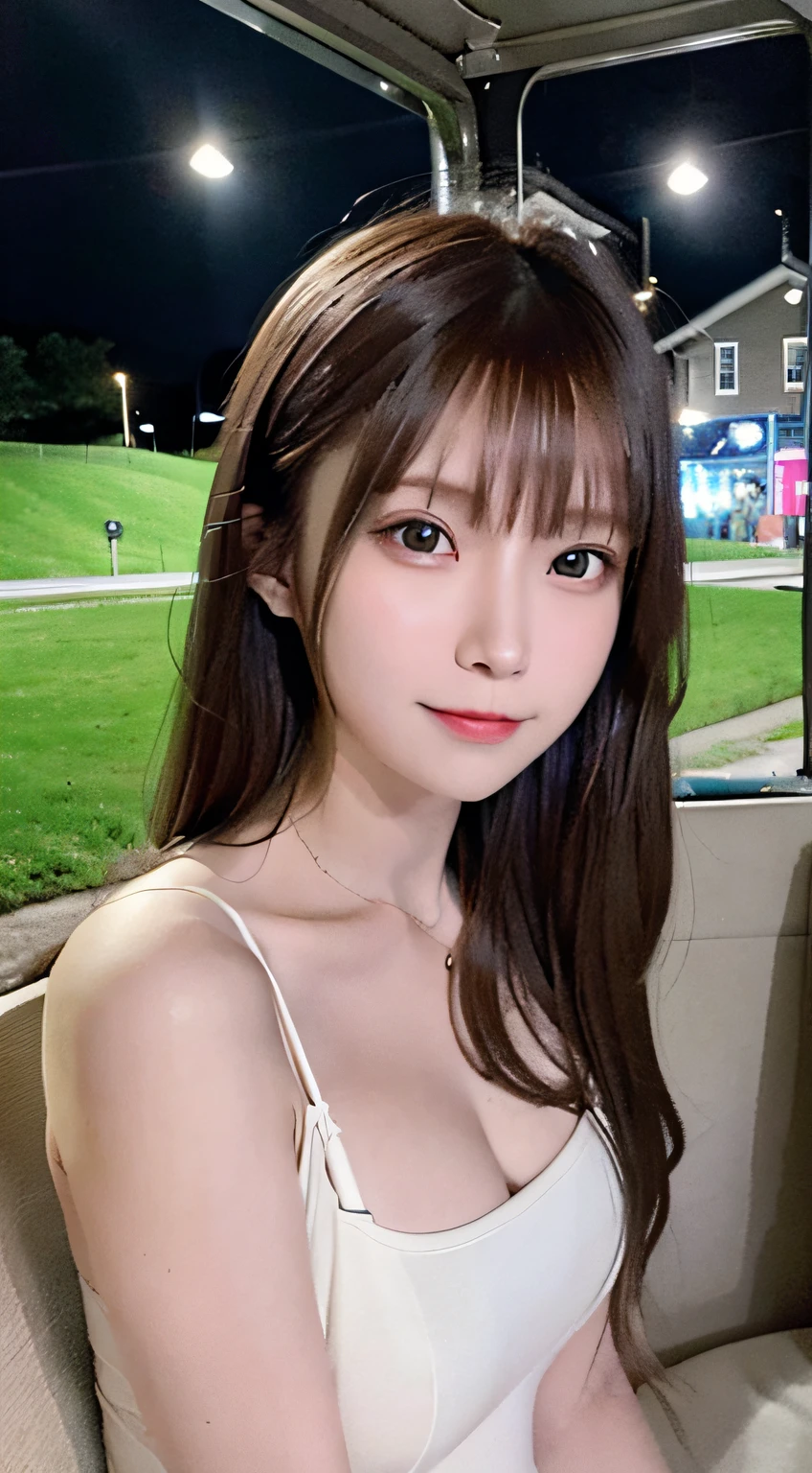 (masutepiece, Best Quality:1.2), 8K, , 85 mm, Official art, Raw photo, absurderes, White dress shirts, Pretty Face, close up, Upper body, violaceaess, gardeniass, Beautiful Girl,Cat costume,, Cinch West, thighs thighs thighs thighs, Short sleeve, Day Park, Sit on a bench seat, Looking at Viewer, No makeup, (Smile:0.4), Film grain, chromatic abberation, Sharp Focus, face lights, clear lighting, Teen, Detailed face, Bokeh background,